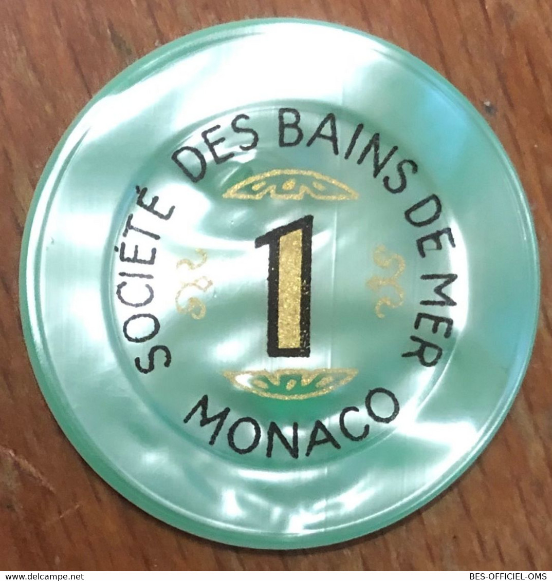 98 MONACO MONTE-CARLO CASINO SOCIÉTÉ DES BAINS DE MER JETON 1 FRANC N° 4967 TOKENS COINS CHIPS - Casino