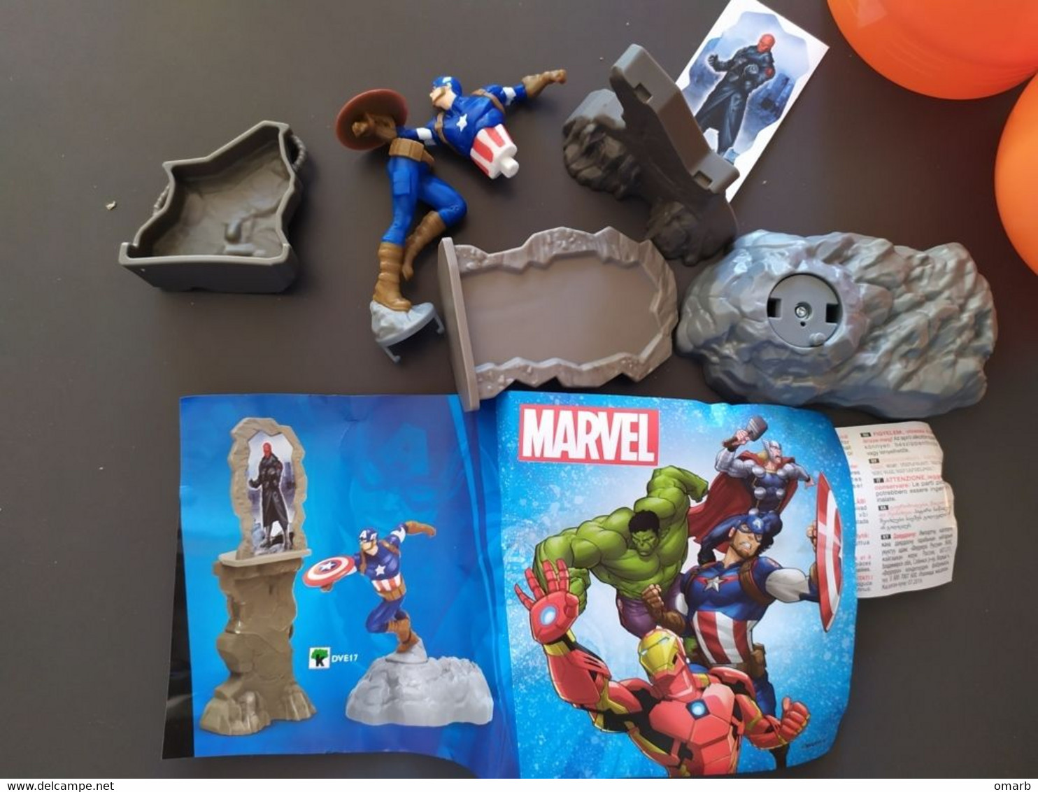 Sor175 Sorpresina Ovetto Maxi Marvel Comics Captain America Con Cartina Fumetti - Maxi (Kinder-)