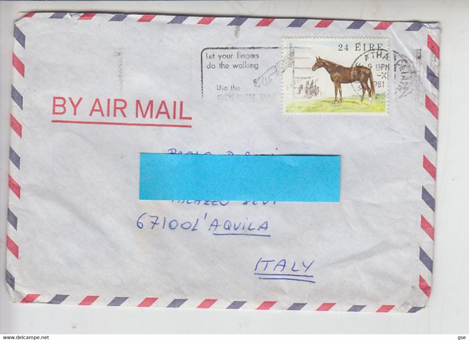 IRLANDA  1981  - Unificato  456 - Fauna - Cavallo - Mammiferi - Cartas & Documentos