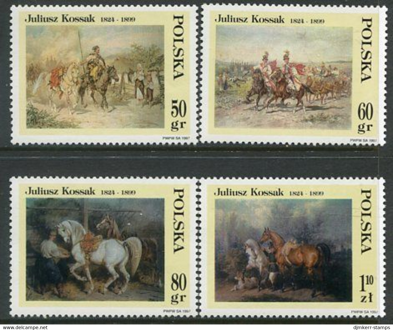 POLAND 1997 Kossak Paintings MNH / **  Michel 3662-65 - Unused Stamps