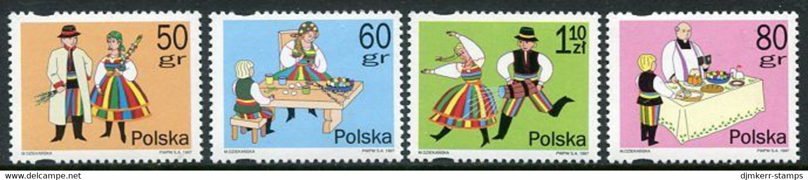POLAND 1997 Easter Customs MNH / **  Michel 3636-39 - Unused Stamps