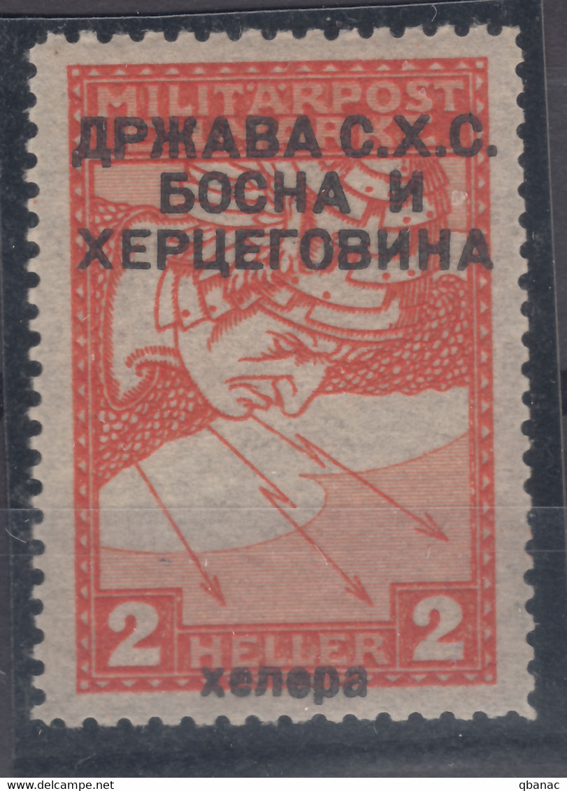 Yugoslavia Kingdom, SHS Bosnia 1918 Mi#17 II B Perforation 11,5:12,5 Mint Hinged - Unused Stamps