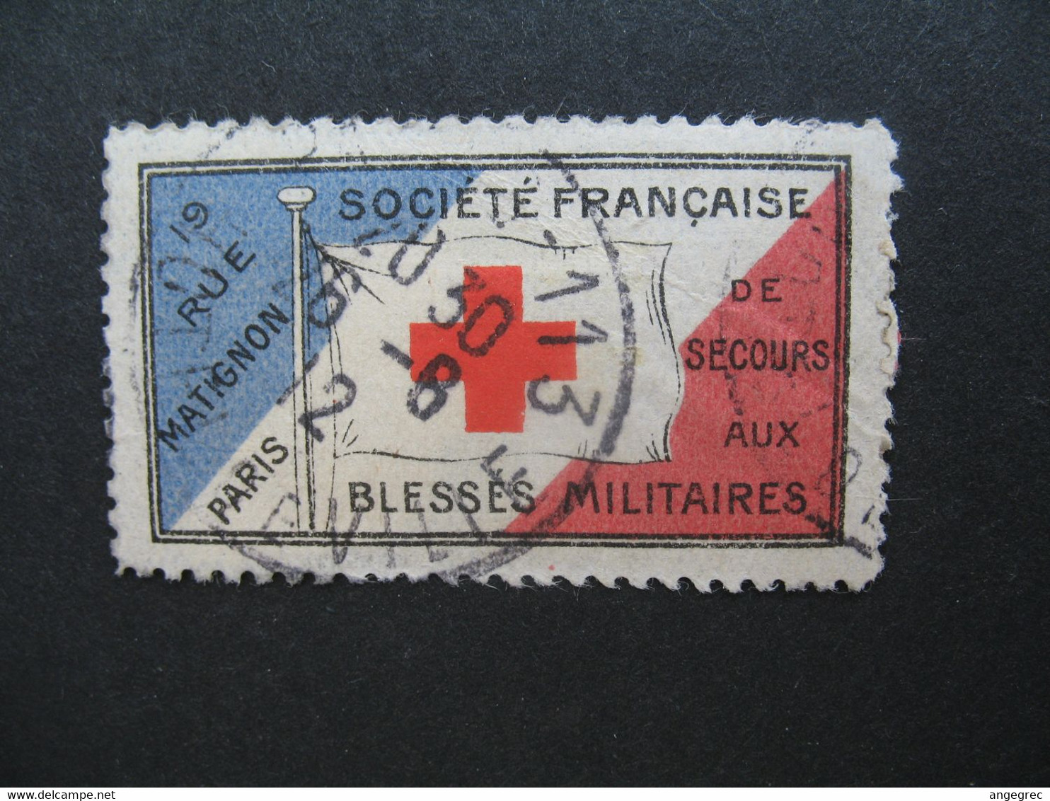 Vignette - Label Stamp - Vignetta Filatelico Aufkleber France  Secours Aux Blessés Militaires  Croix Rouge - Red Cross