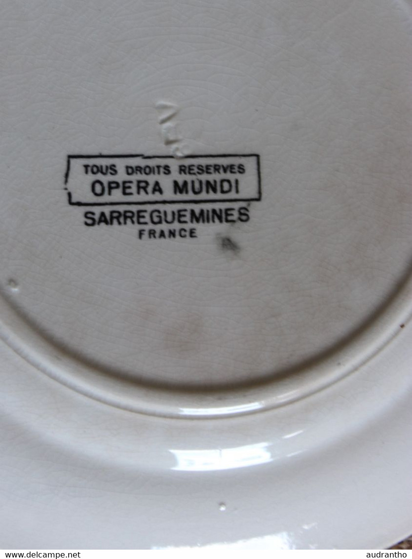 Rare 2 Assiettes Anciennes Série Spéciale Les Aventures Du Professeur Nimbus N° 5 Et 12 OPERA MUNDI Sarreguemines France - Sarreguemines (FRA)