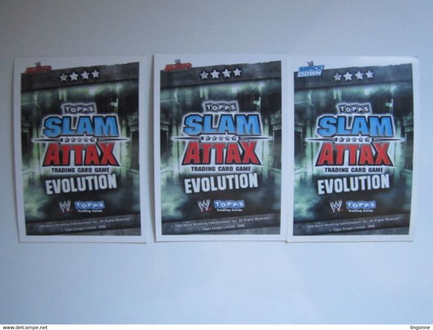 3 Cartes De Catch TOPPS SLAM ATTAX EVOLUTION Trading Card Game FINISHING MOVE - Trading Cards