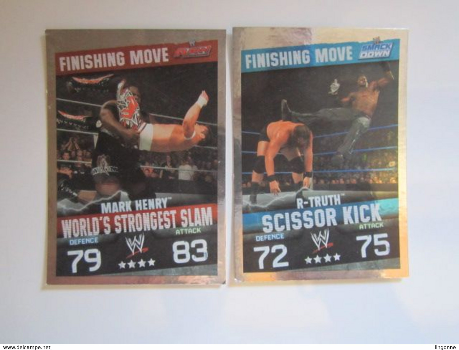 2 Cartes De Catch TOPPS SLAM ATTAX EVOLUTION Trading Card Game FINISHING MOVE - Trading Cards