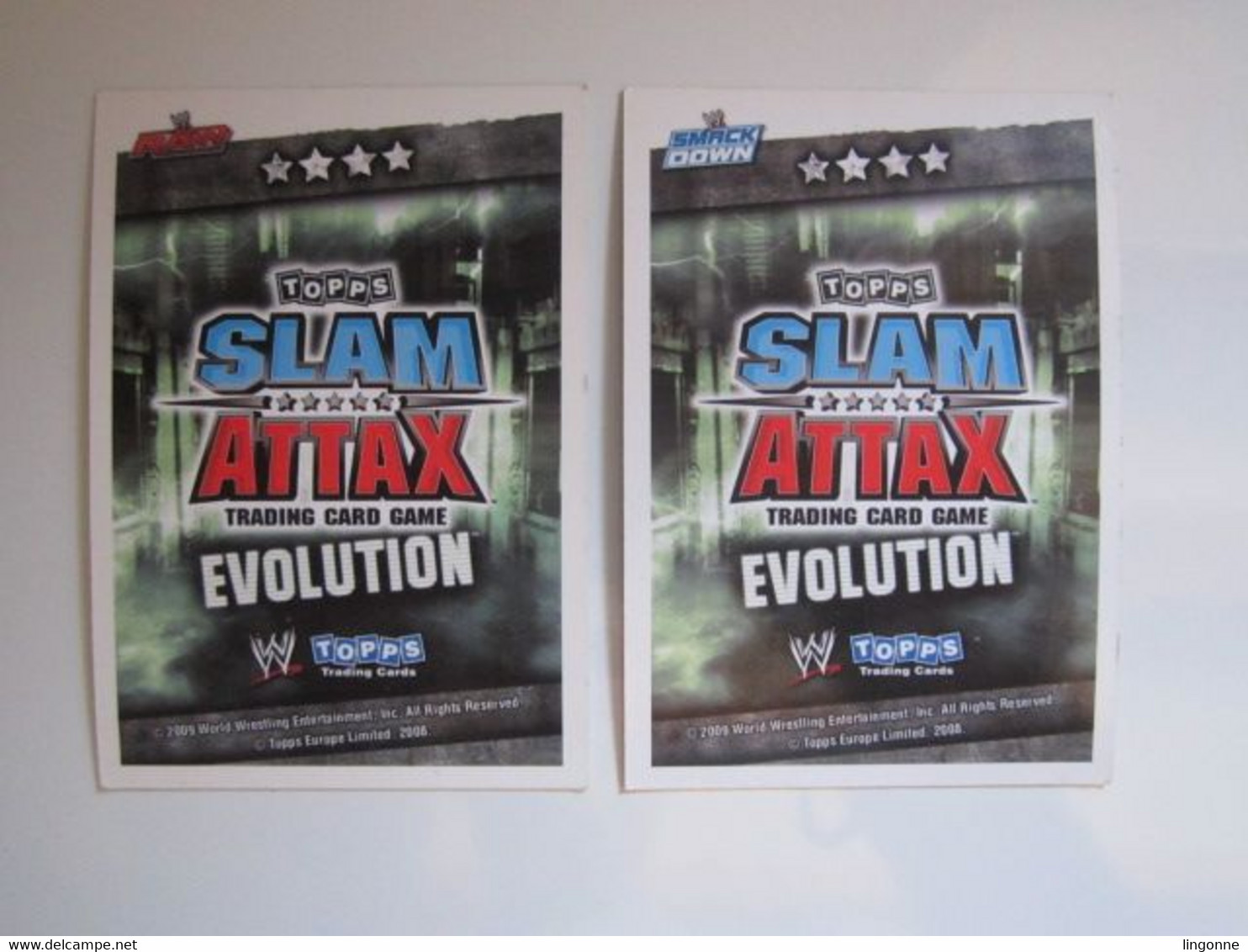 2 Cartes De Catch TOPPS SLAM ATTAX EVOLUTION Trading Card Game FINISHING MOVE - Tarjetas