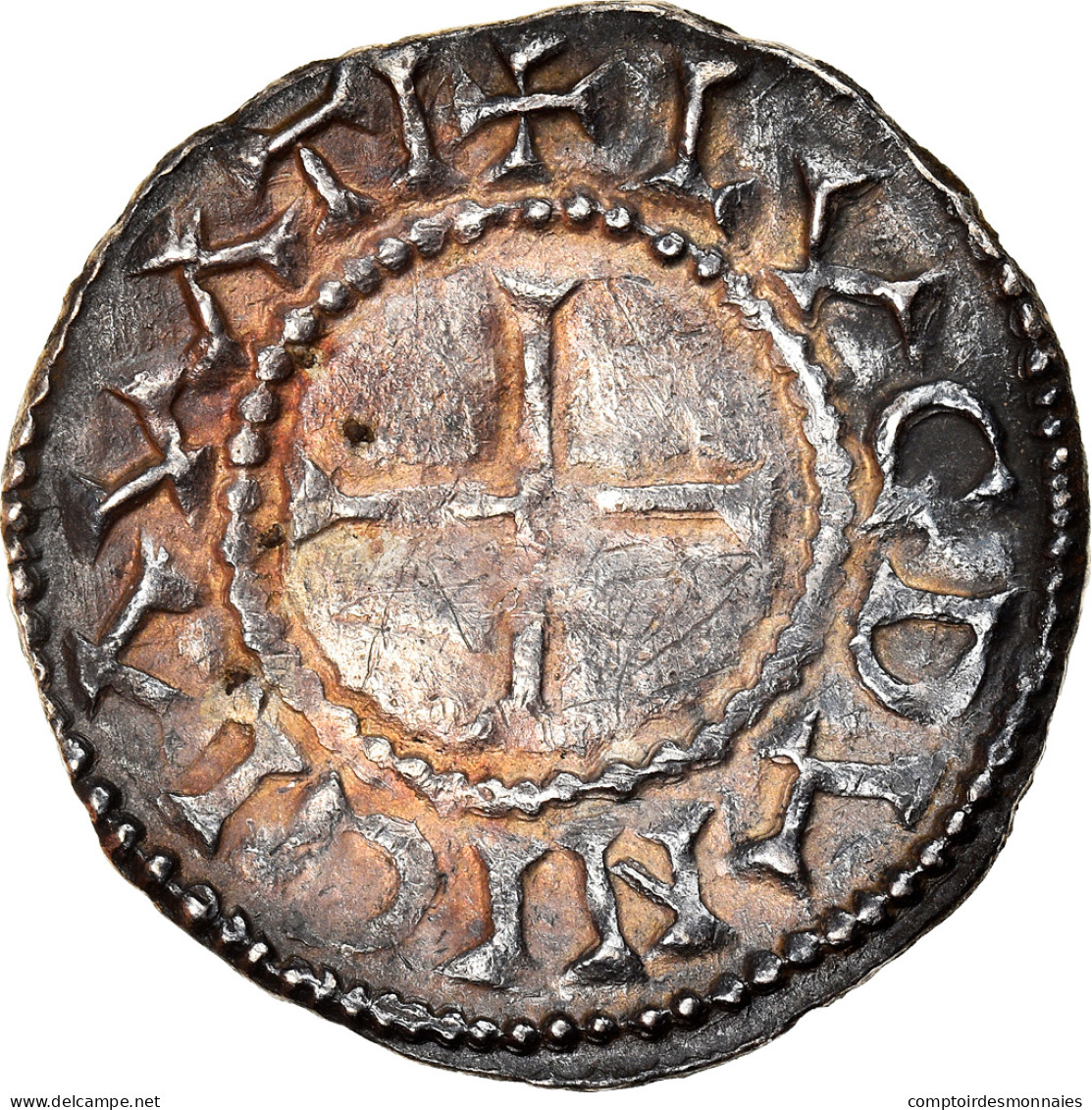 Monnaie, France, Charles Le Chauve, Denier, 864-877, Laon, TTB+, Argent - Other & Unclassified