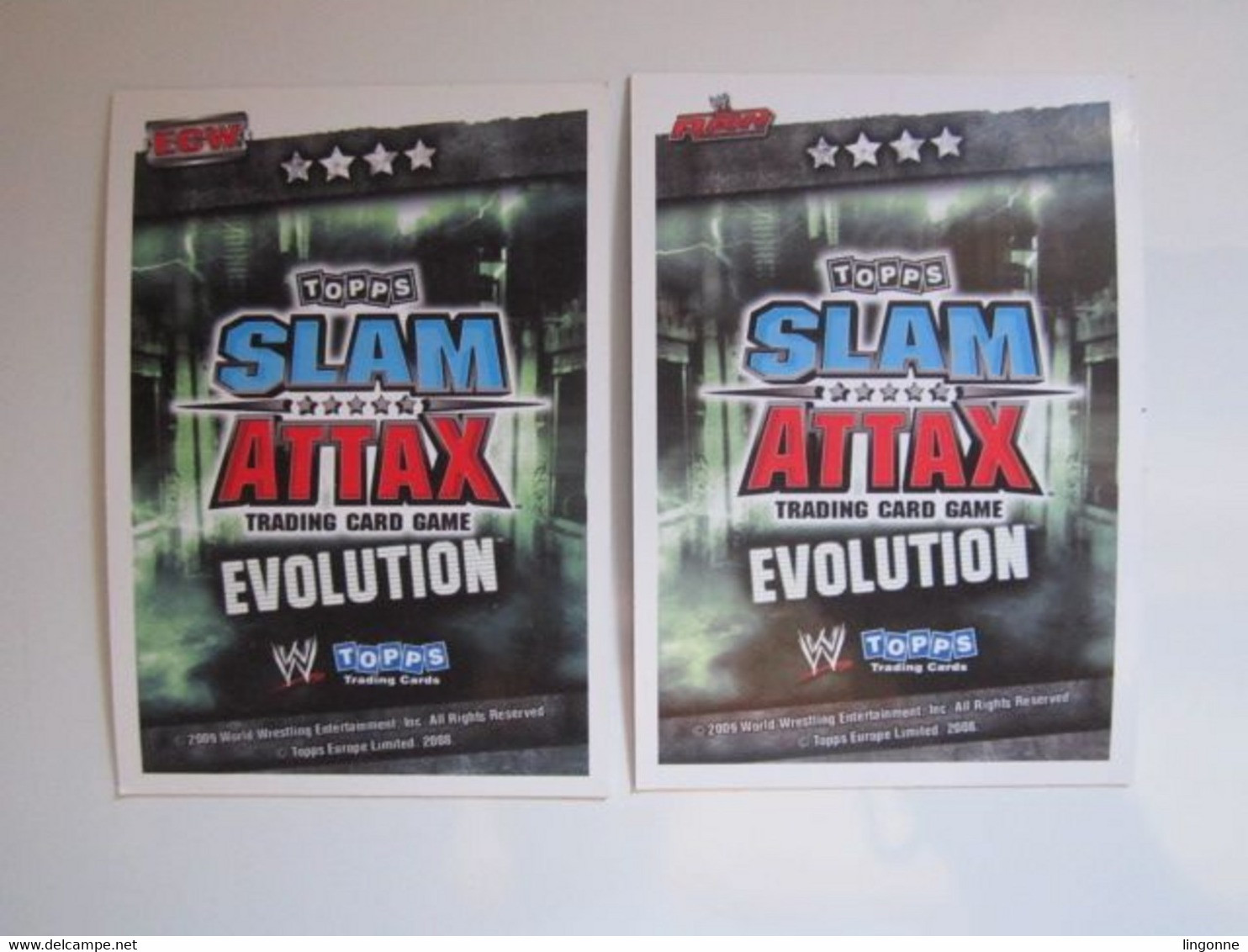 2 Cartes De Catch TOPPS SLAM ATTAX EVOLUTION Trading Card Game FINISHING MOVE - Tarjetas