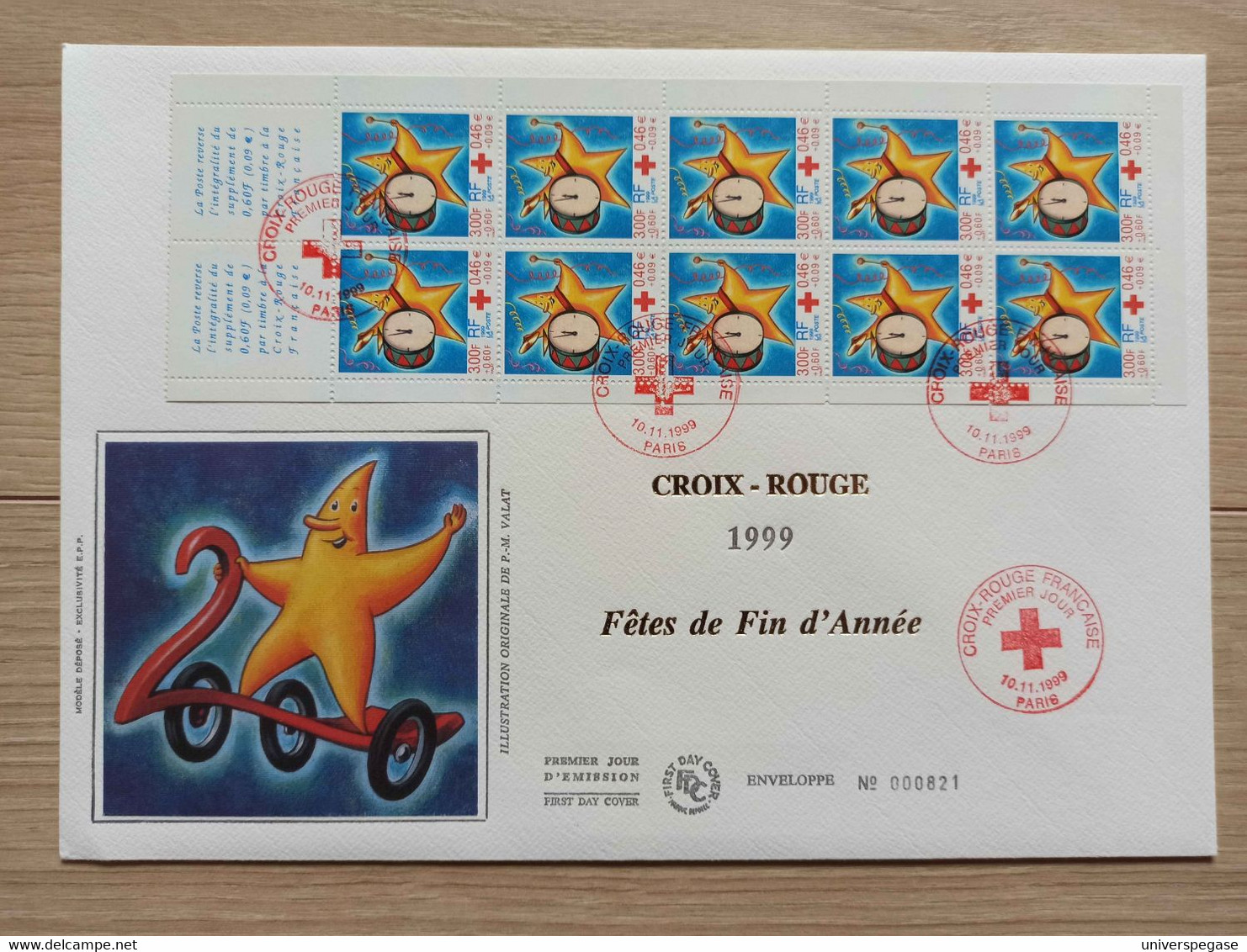 FDC N°3288 - Carnet BC2048 - Au Profit De La Croix-Rouge. Fêtes De Fin D'année. - 1990-1999