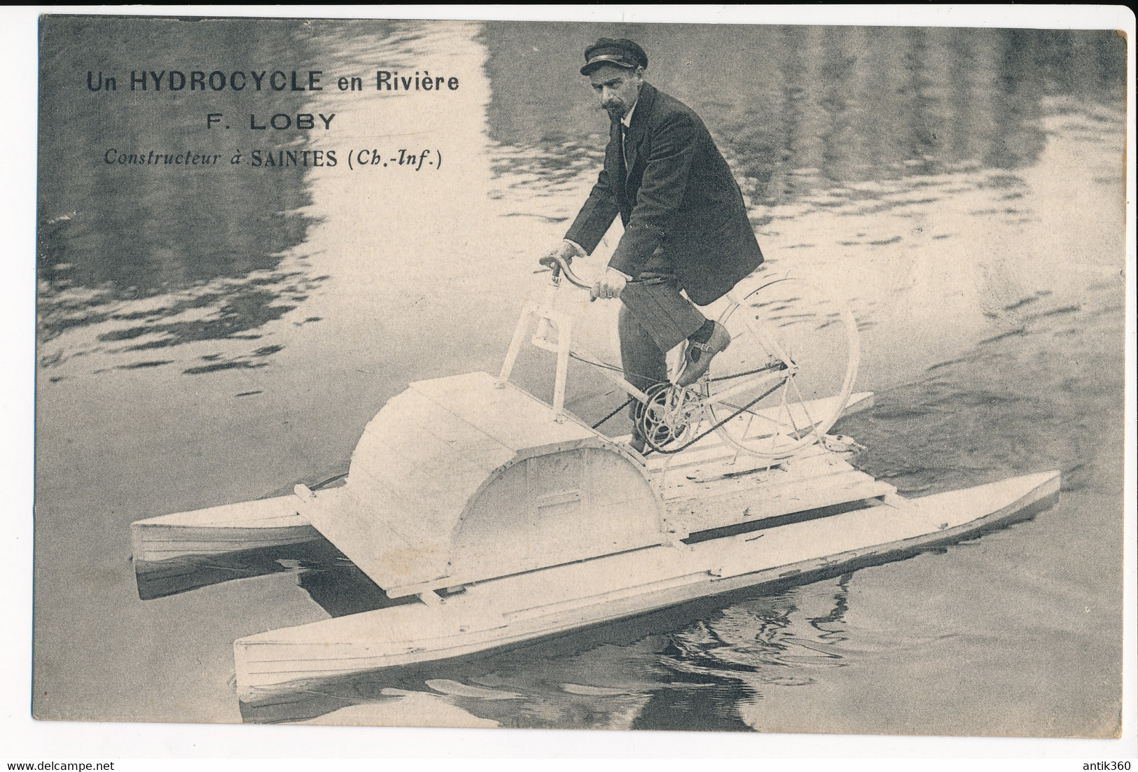 CPA 17 Un Hydrocycle En Rivière F. LOBY Constructeur à Saintes - Saintes