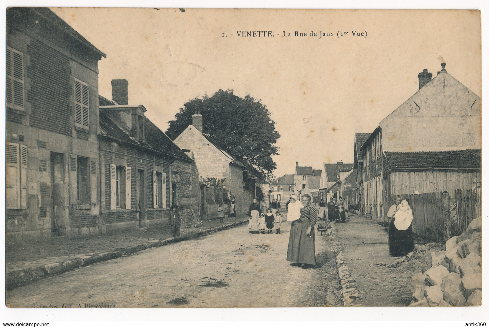 CPA 60 VENETTE La Rue De Jaux 1ère Vue - Venette