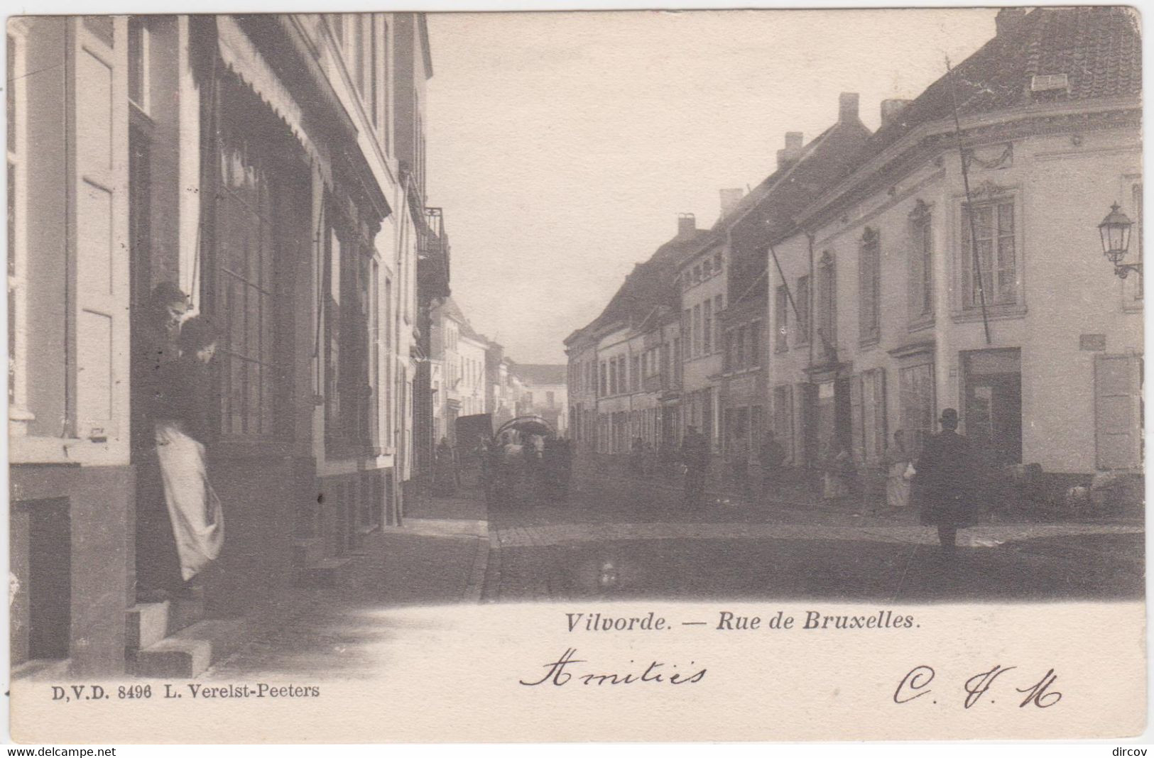 Vilvoorde - Brusselse Straat (DVD) (gelopen Kaart Van Voor 1900 Met Zegel) - Vilvoorde