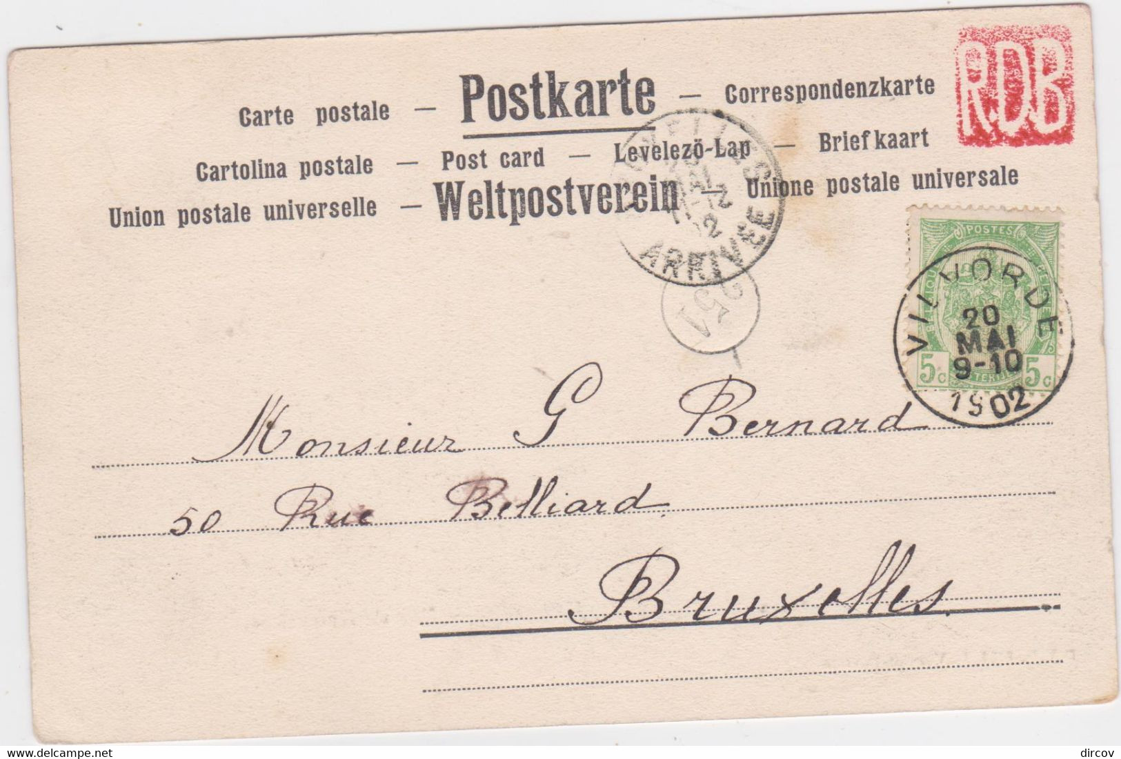 Vilvoorde - Brusselse Straat (DVD) (gelopen Kaart Van Voor 1900 Met Zegel) - Vilvoorde