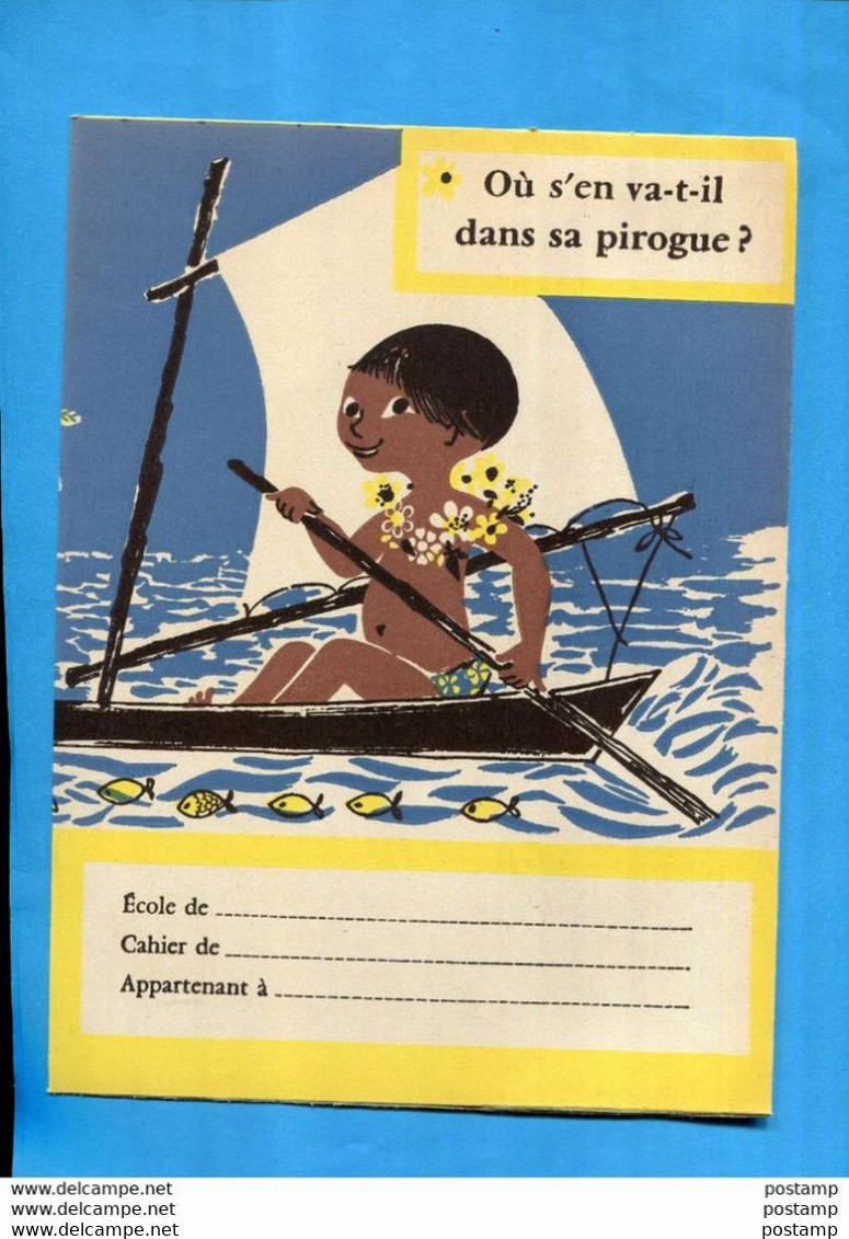3 Protège Cahiers ""Margarine"-"ASTRA"illustrations Petit Tahitien*-enfants D'A O F-Sénégal - M
