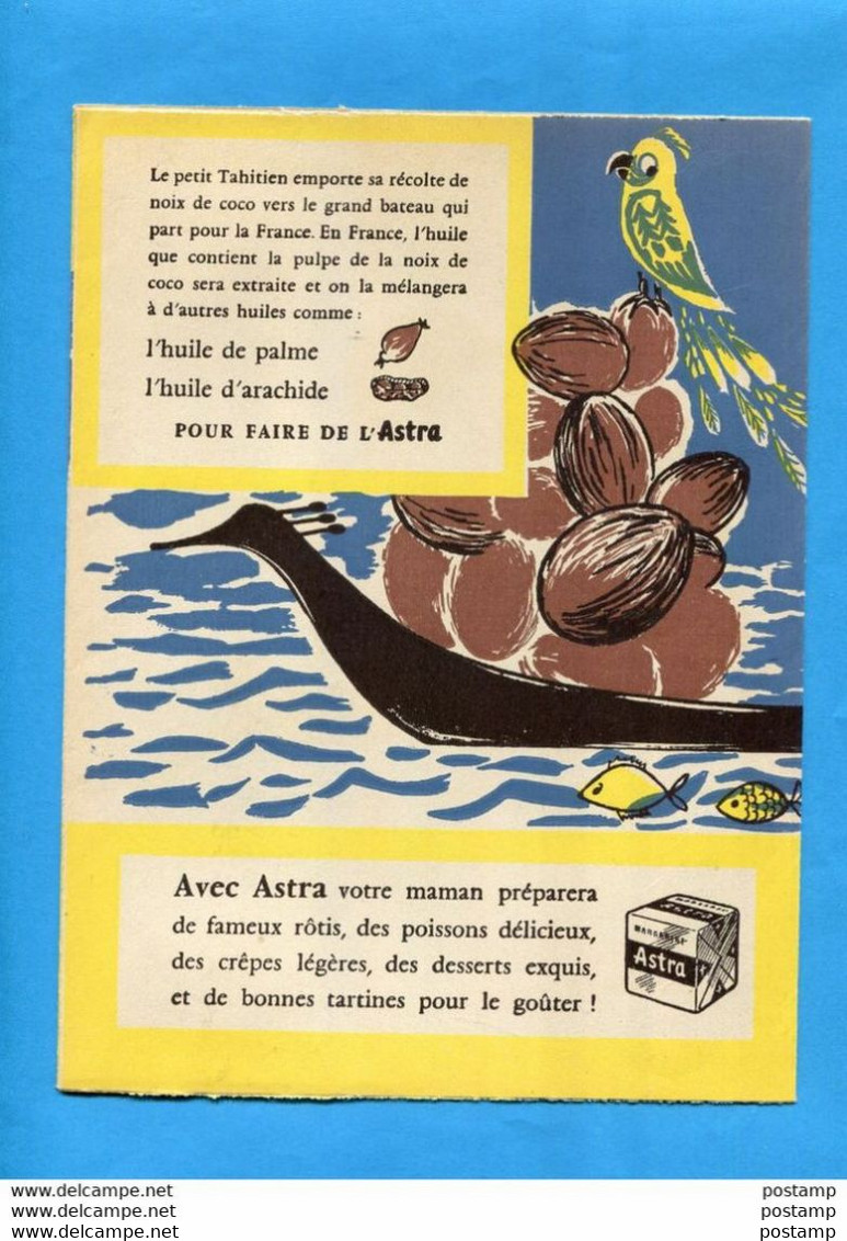 3 Protège Cahiers ""Margarine"-"ASTRA"illustrations Petit Tahitien*-enfants D'A O F-Sénégal - M