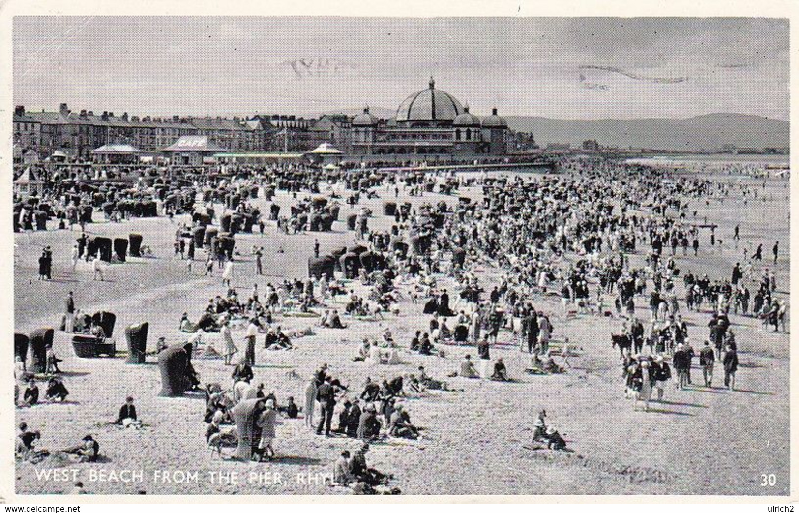 AK Rhyl - West Beach From The Pier - 1957 (57170) - Denbighshire
