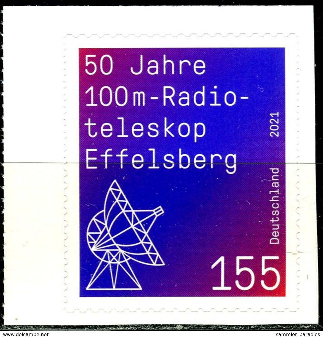 BRD - Mi 3622 Gestanzt Aus MH 123 ✶✶ (C) - 155c    50 Jahre Radioteleskop Effelsberg - Ausg.: 06.08.2021 - Unused Stamps