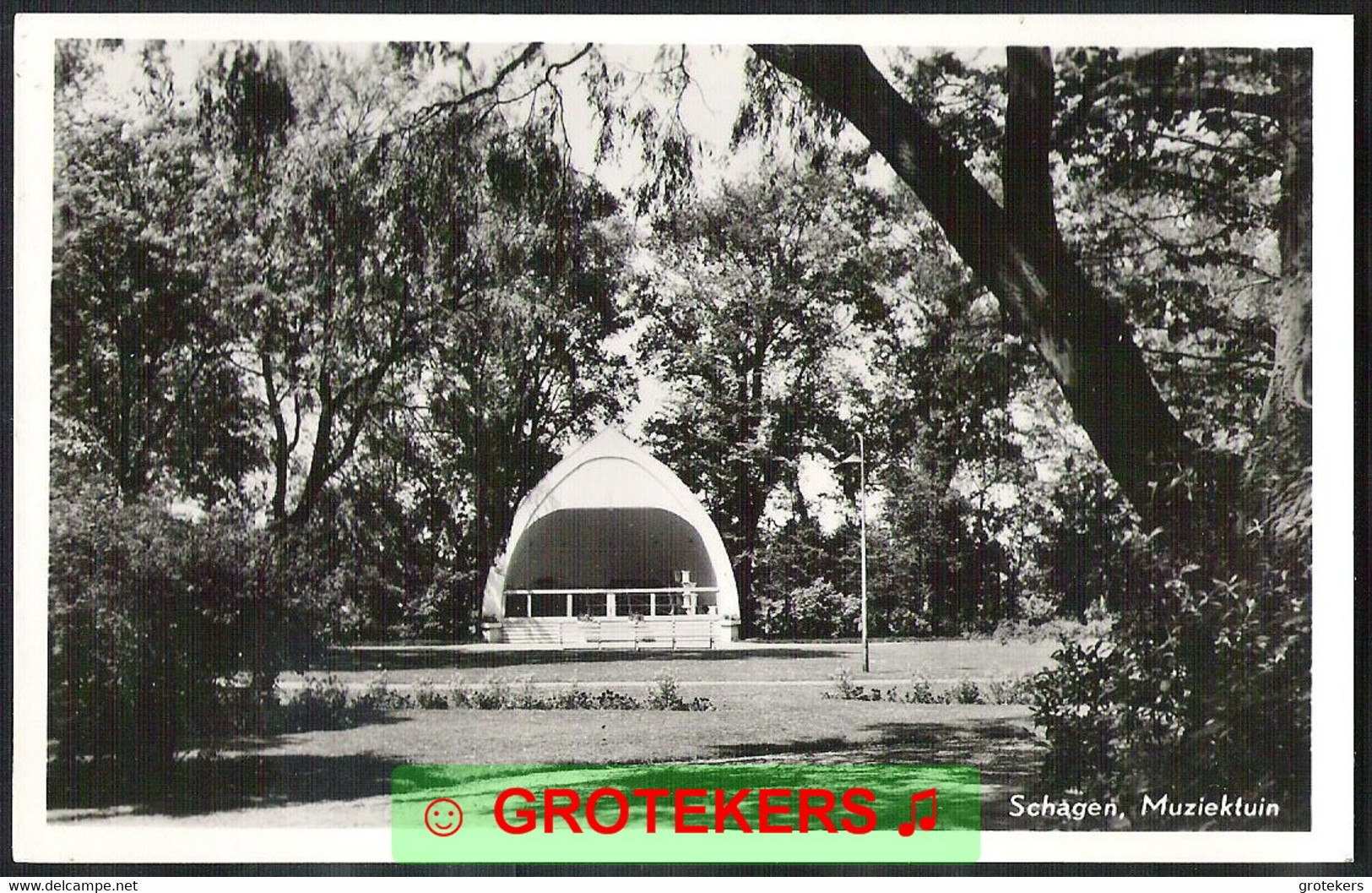 SCHAGEN Muziektuin Met Kiosk 1958 - Schagen