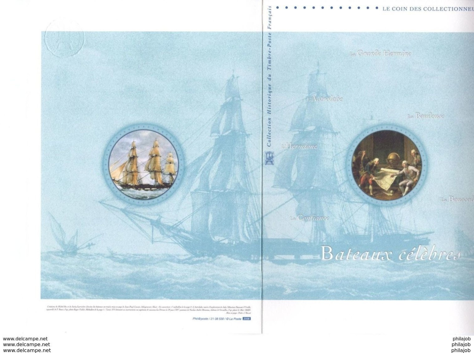 " BATEAUX CELEBRES " Sur Document Philatélique Officiel De 2008 De 4 Pages.  N° YT BF 124. Parfait état. DPO - 2000-2009