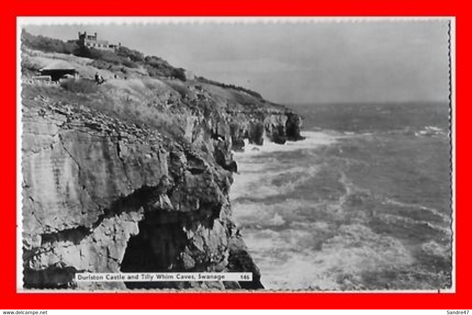 CPSM/pf SWANAGE (Angleterre) Castle And Tilly Whim Caves..*5402 - Swanage