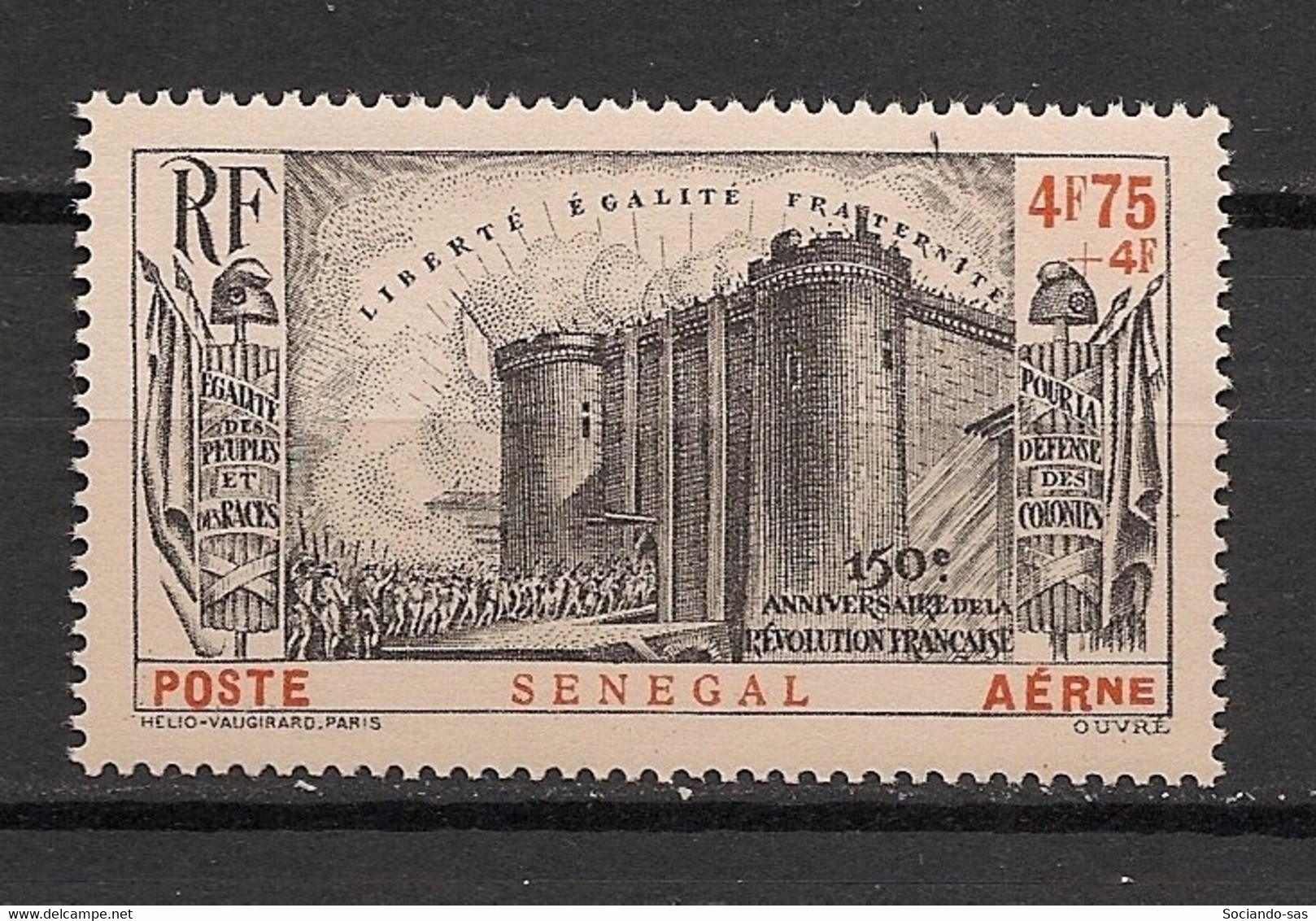 Sénégal - 1939 - Poste Aérienne PA N°Yv. 12 - Révolution - Neuf Luxe ** / MNH / Postfrisch - Luftpost