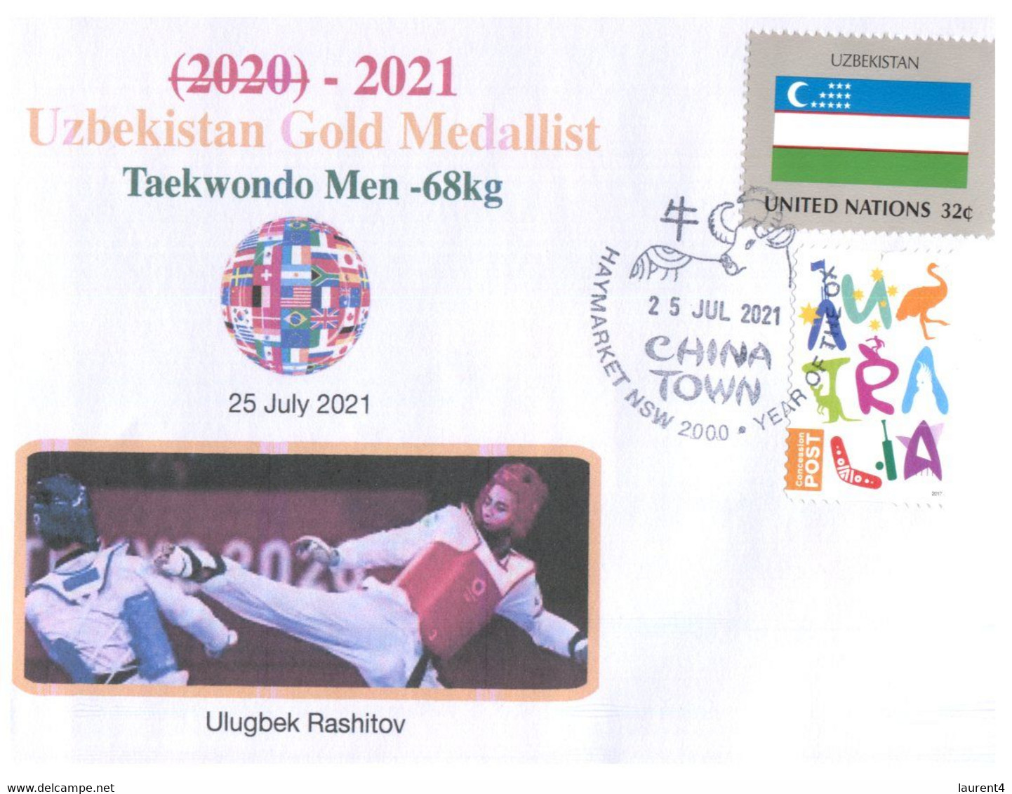 (V V 23 A) 2020 Tokyo Summer Olympic Games - Uzbekistan Gold Medal - 25-7-2021 - Taekwondo Men - Eté 2020 : Tokyo