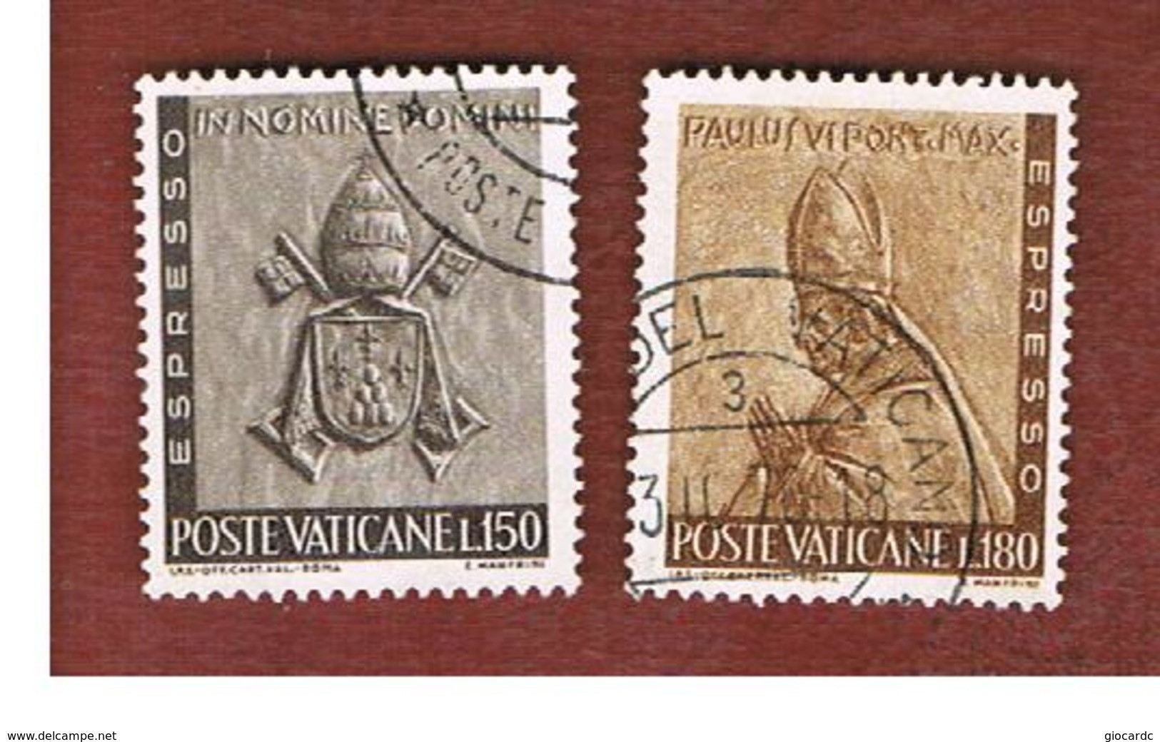 VATICANO - VATICAN - UNIF. E17.E18 ESPRESSO  - 1966 IL LAVORO DELL' UOMO (SERIE COMPLETA DI 2) - USED°) - Priority Mail