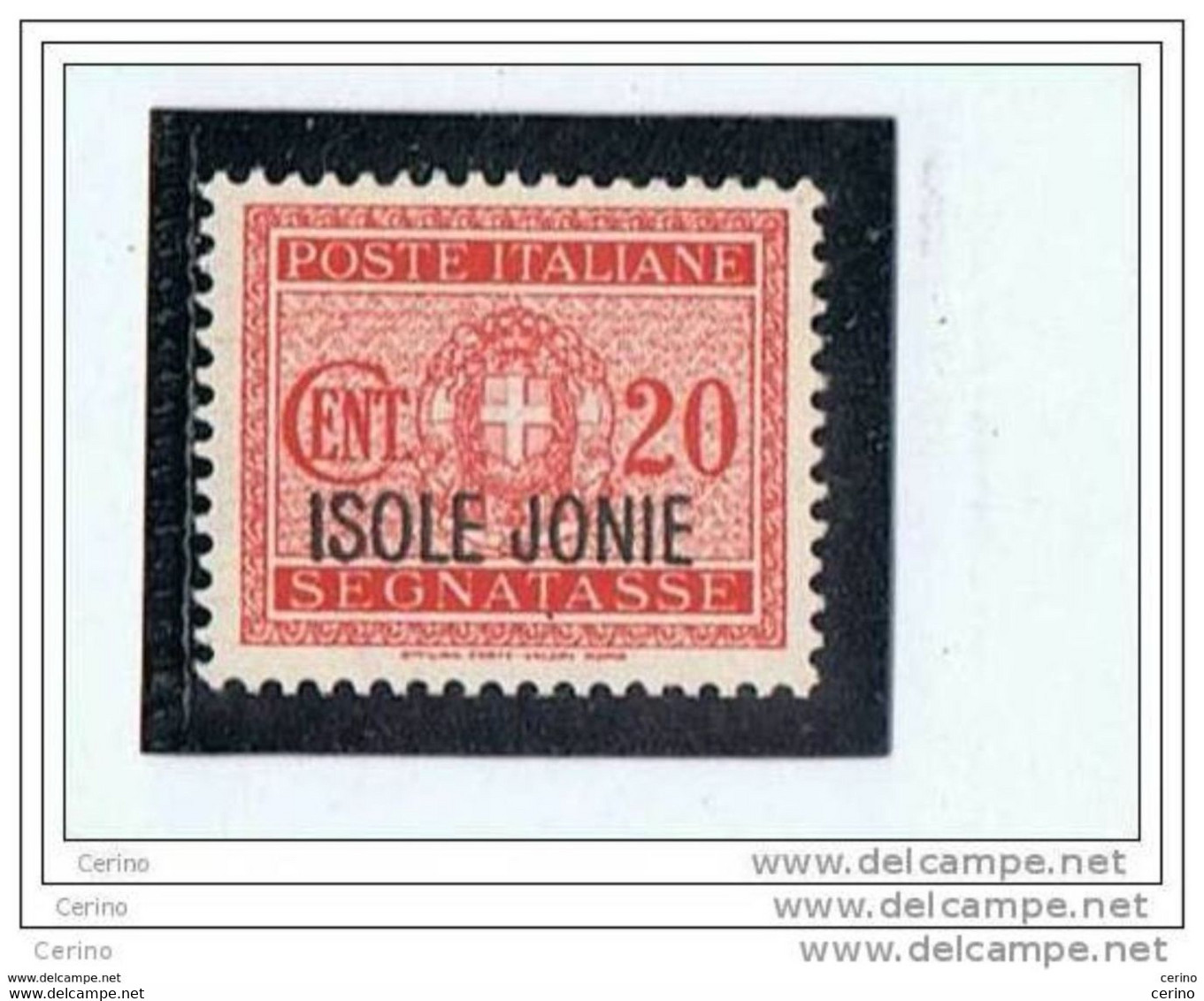 ISOLE  JONIE:  1941  TASSE  -  20 C. CARMINIO  N. -  SASS. 2 - Ionian Islands