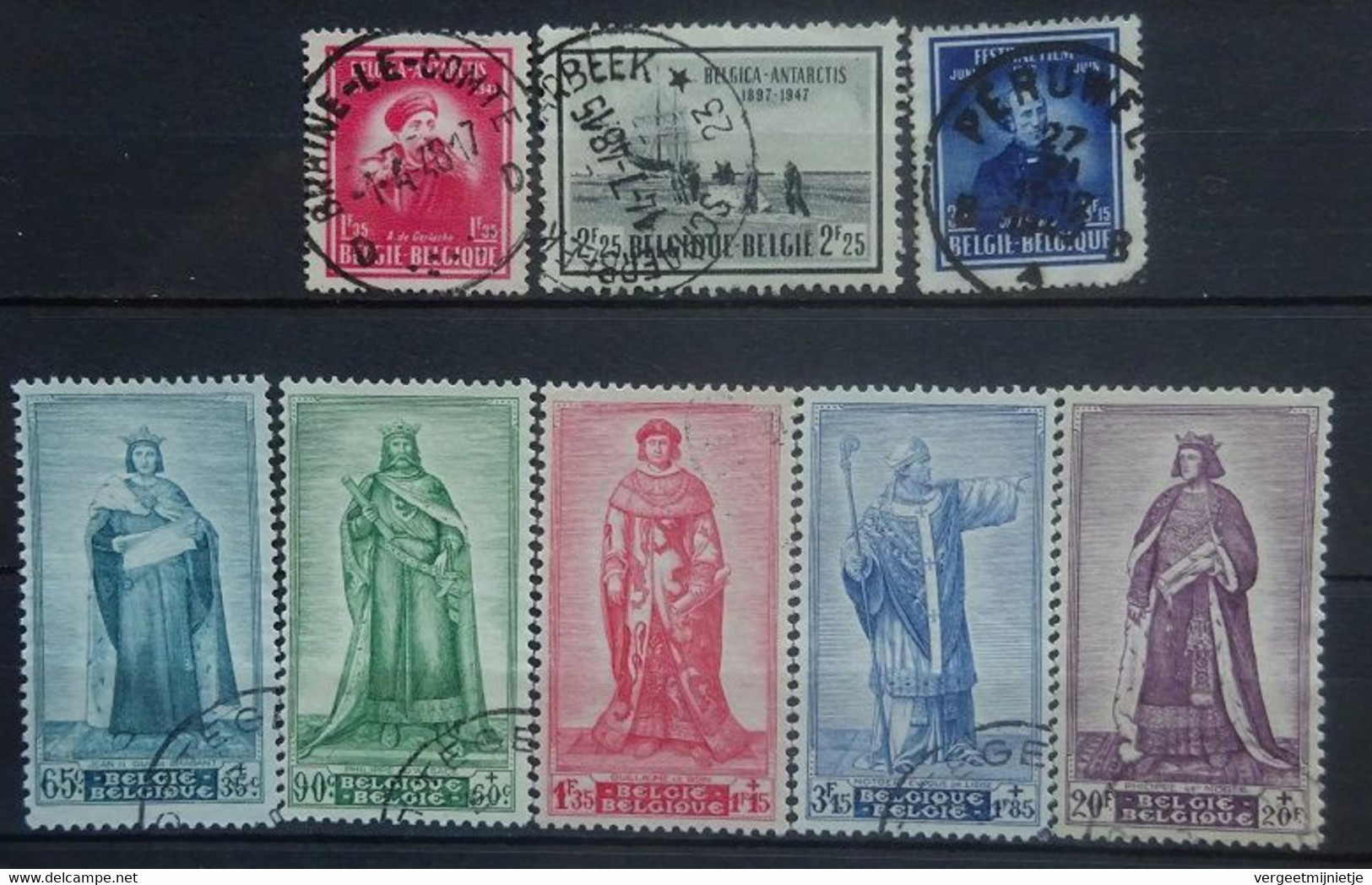 BELGIE  1947    Nr. 748 / 749 - 750 En 751 - 755     Gestempeld   CW 46,00 - Used Stamps