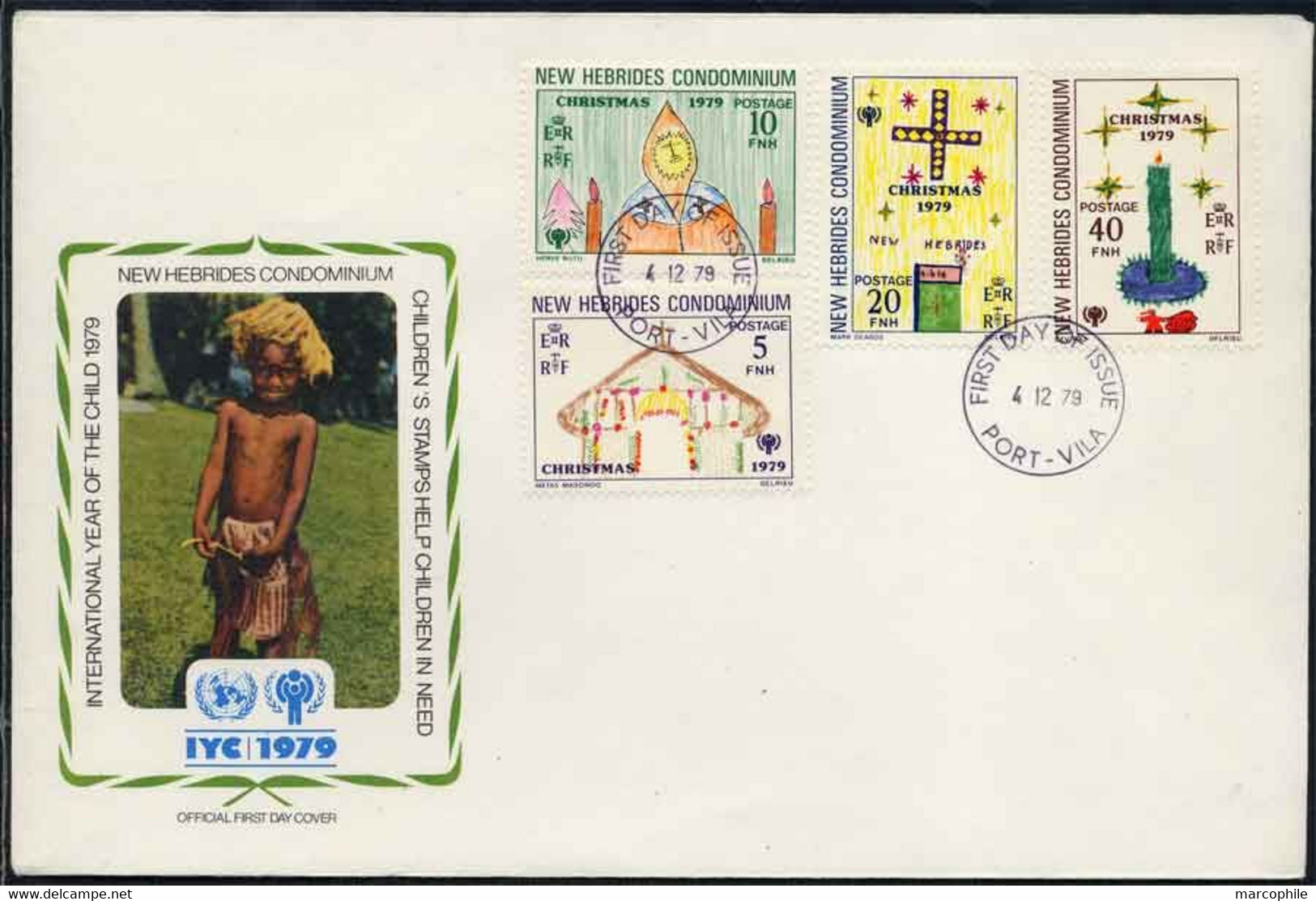 NOUVELLES HEBRIDES - NEW HEBRIDES - NOEL  / 1979 PREMIER JOUR (ref 8467c) - Briefe U. Dokumente