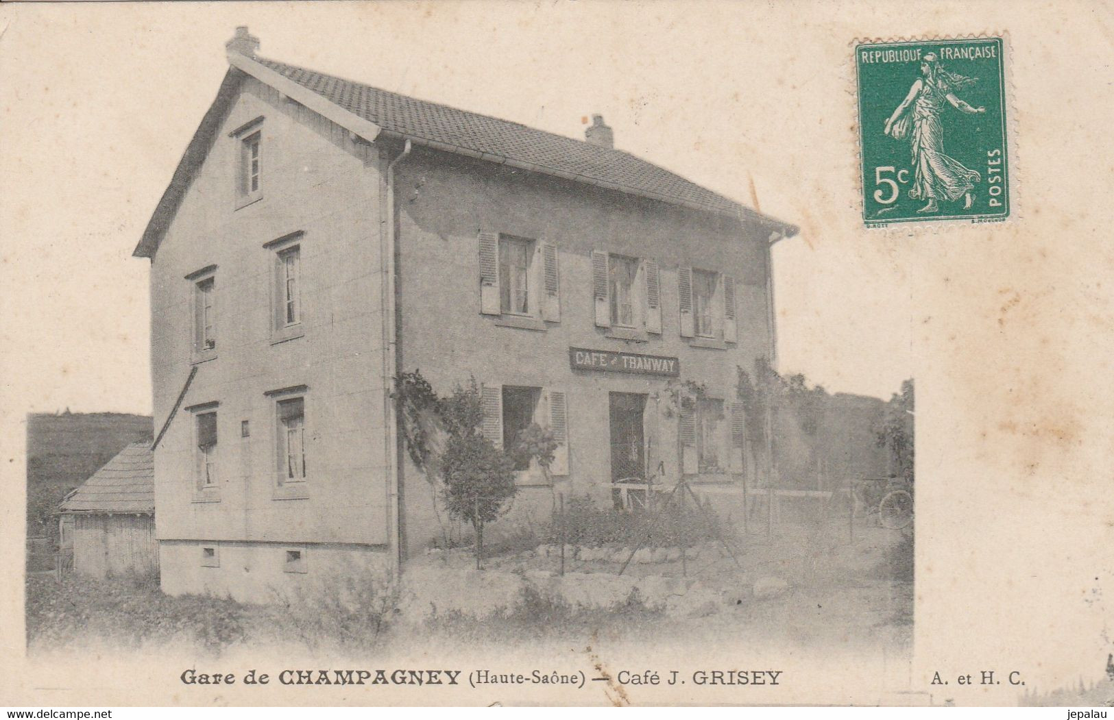 Gare De Champagney (Hte-Saône) - Café J.Grisey - Other & Unclassified