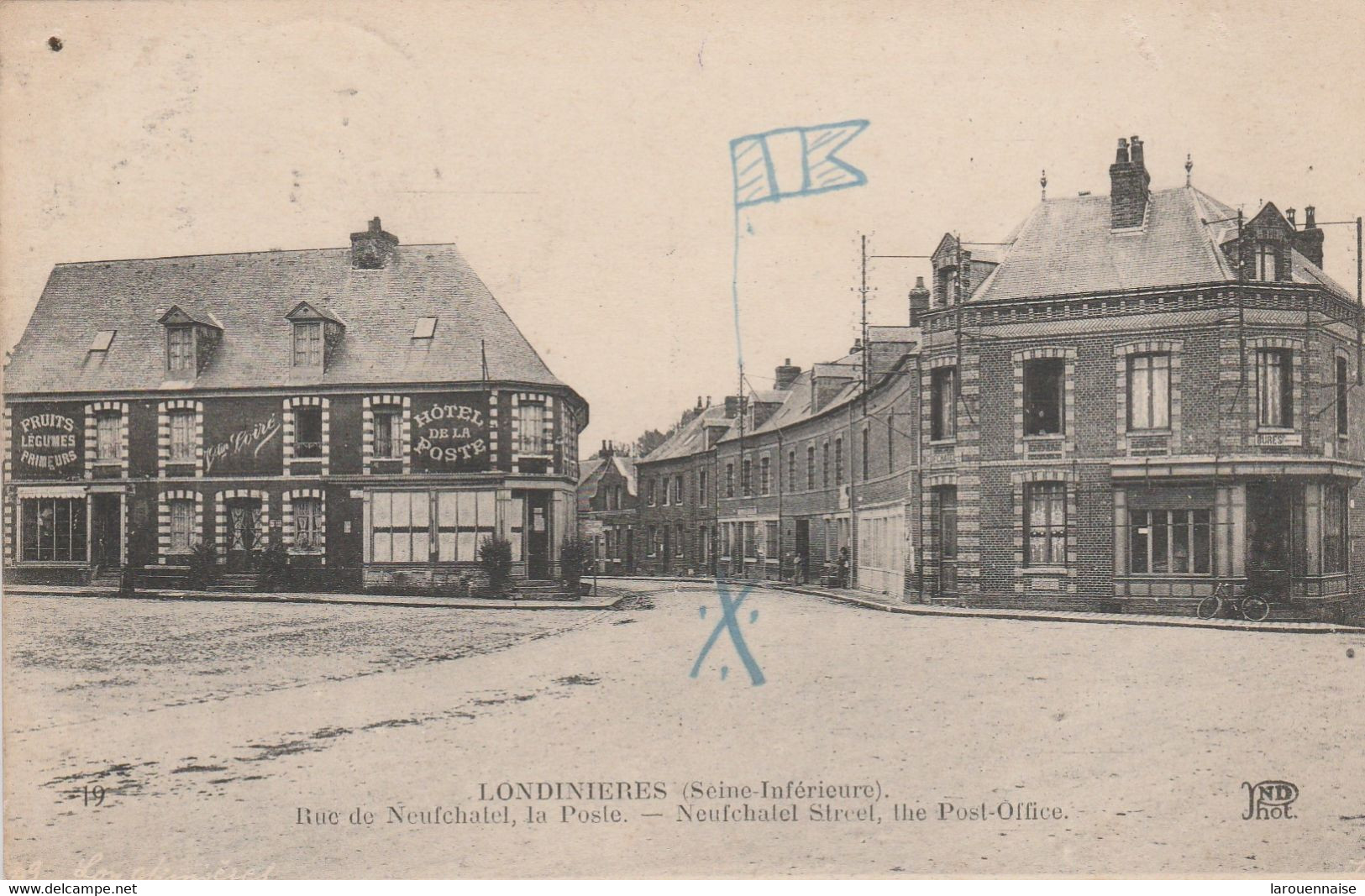 76 - LONDINIERES - Rue De Neufchatel, La Poste - Londinières