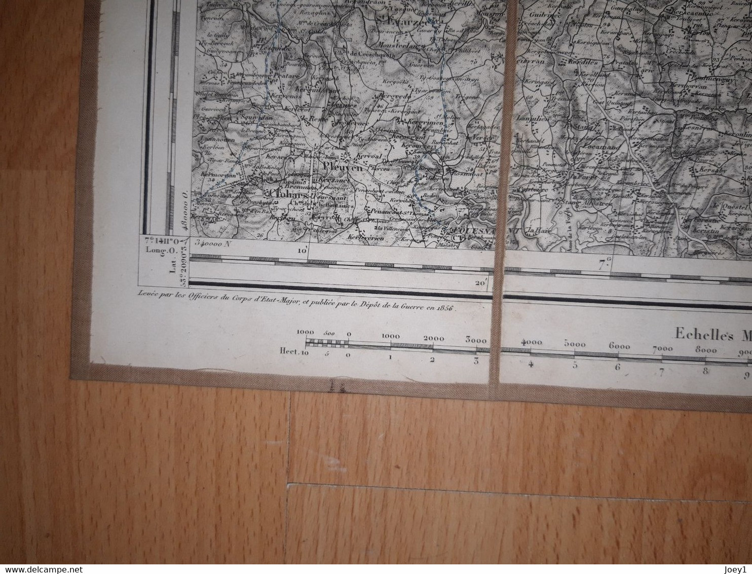 Carte D Etat Major Le Faouet De1856, Bon état - Topographical Maps