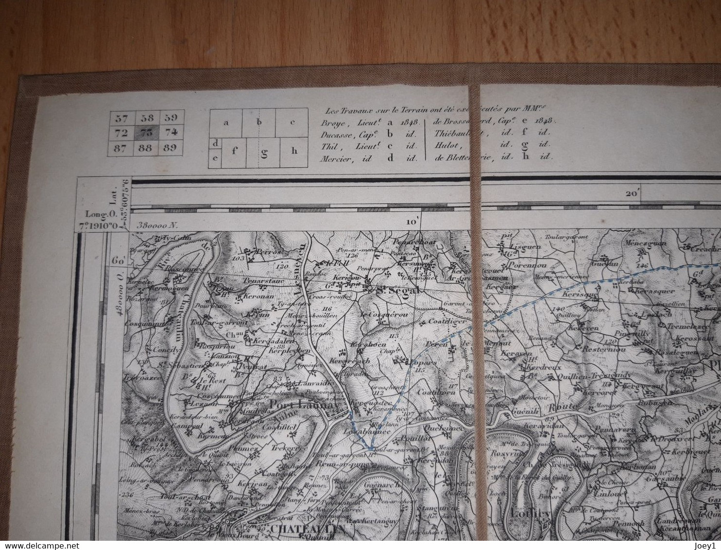 Carte D Etat Major Le Faouet De1856, Bon état - Topographical Maps