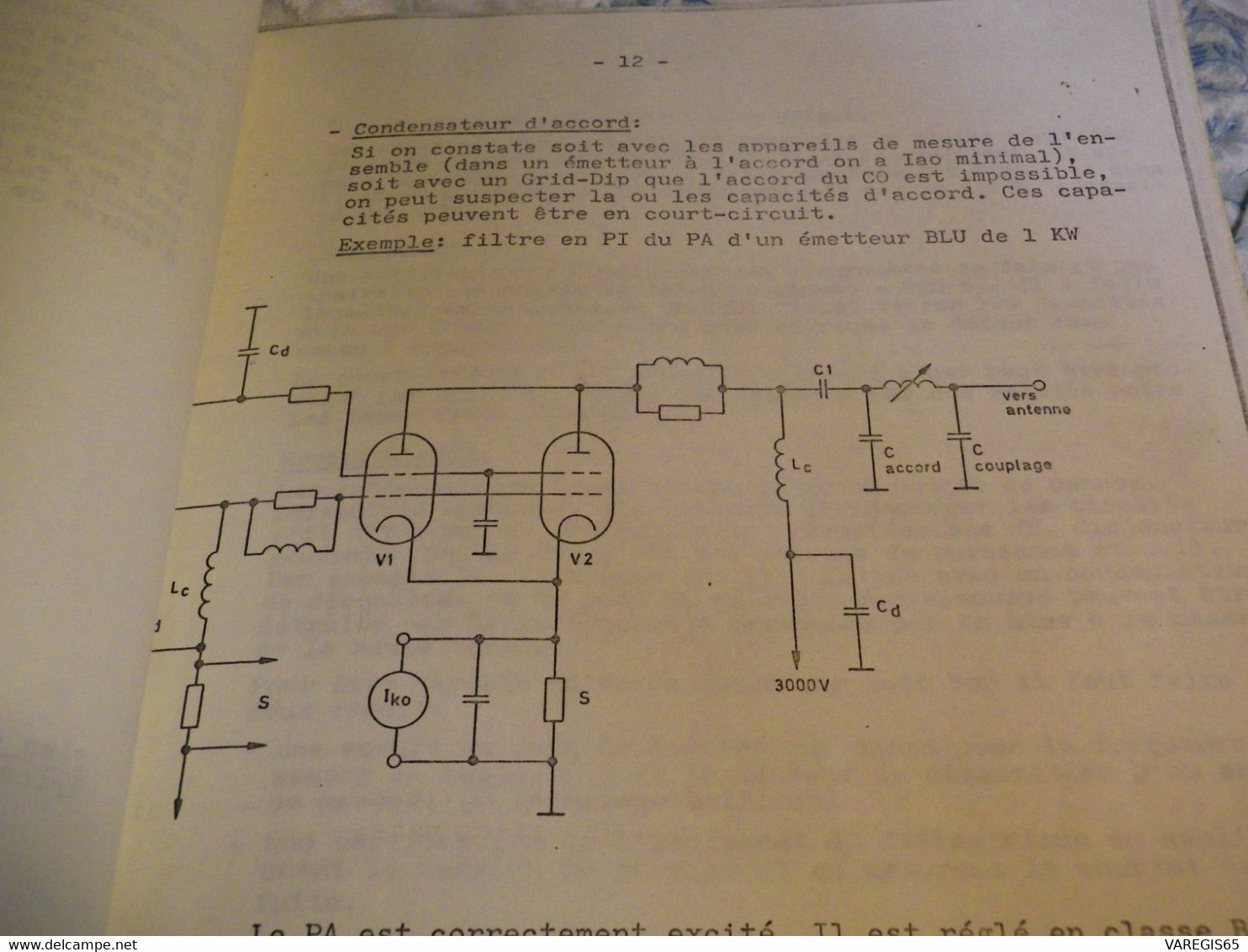 COURS DE DEPANNAGE DES ENSEMBLES RADIOELECTRIQUES A TUBES ET TRANSISTORS - E.N.T. DU TCHAD - 1973