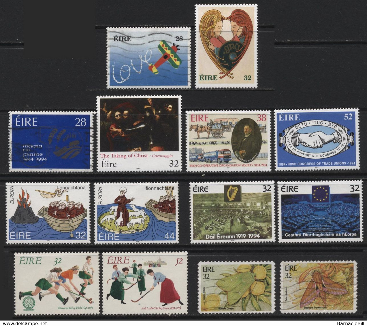 Ireland (35) 1994 Commemoratives. 14 Different Stamps. Mint & Used. Hinged. - Altri & Non Classificati