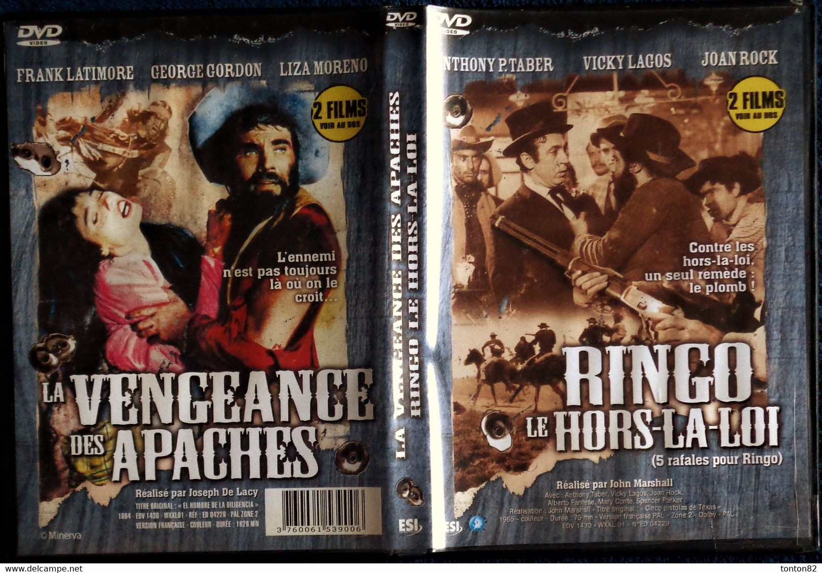 Ringo Le Hors-La-Loi  & La Vengeance Des Apaches - ( Sur Un DVD Double Face ) . - Oeste/Vaqueros