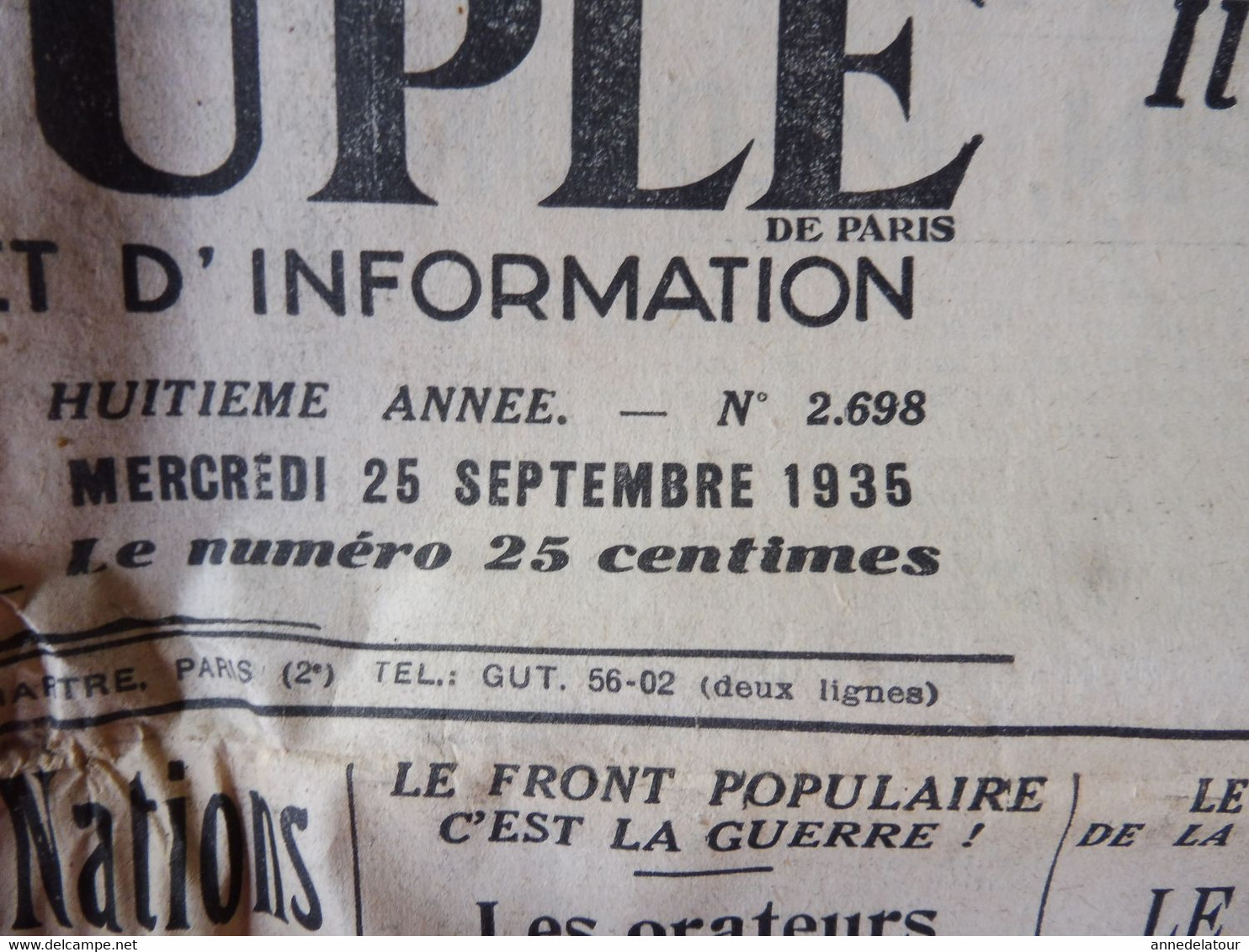 1935 L'AMI DU PEUPLE : Armée De L'Air De L'URSS ; Amsredam-Playel ; GALUPIN, Médium à Trayas-les-Flots; Laval; Etc - Informaciones Generales