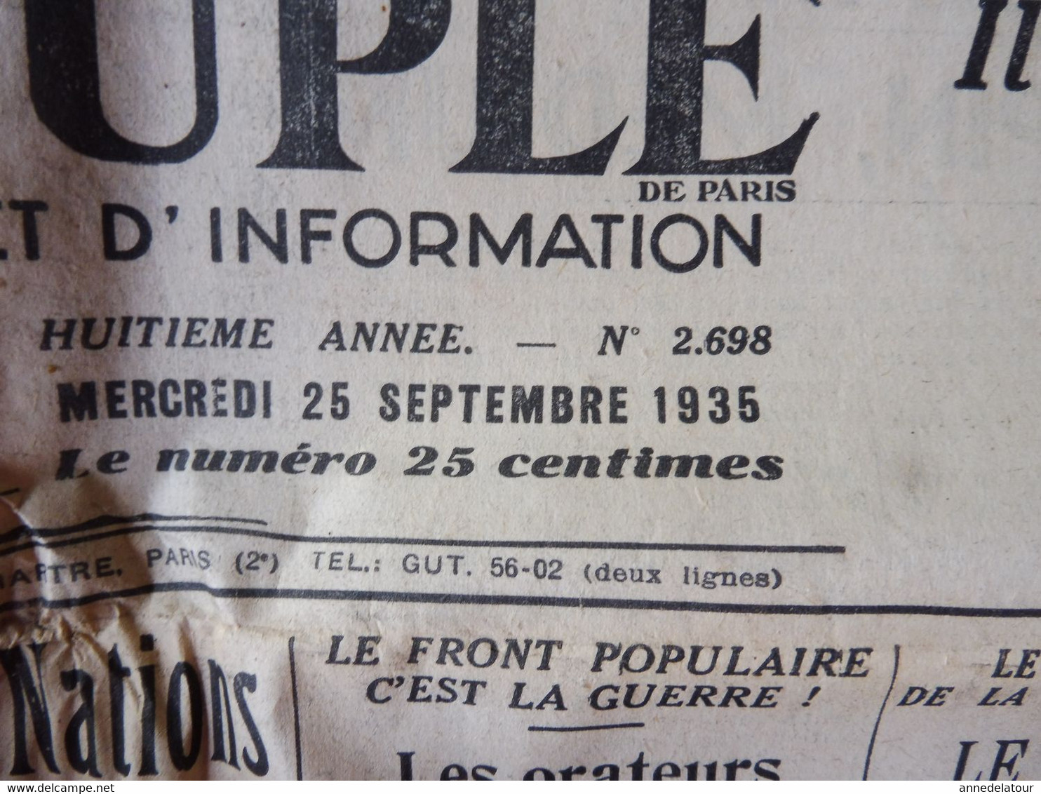 1935 L'AMI DU PEUPLE : Armée De L'Air De L'URSS ; Amsredam-Playel ; GALUPIN, Médium à Trayas-les-Flots; Laval; Etc - Algemene Informatie