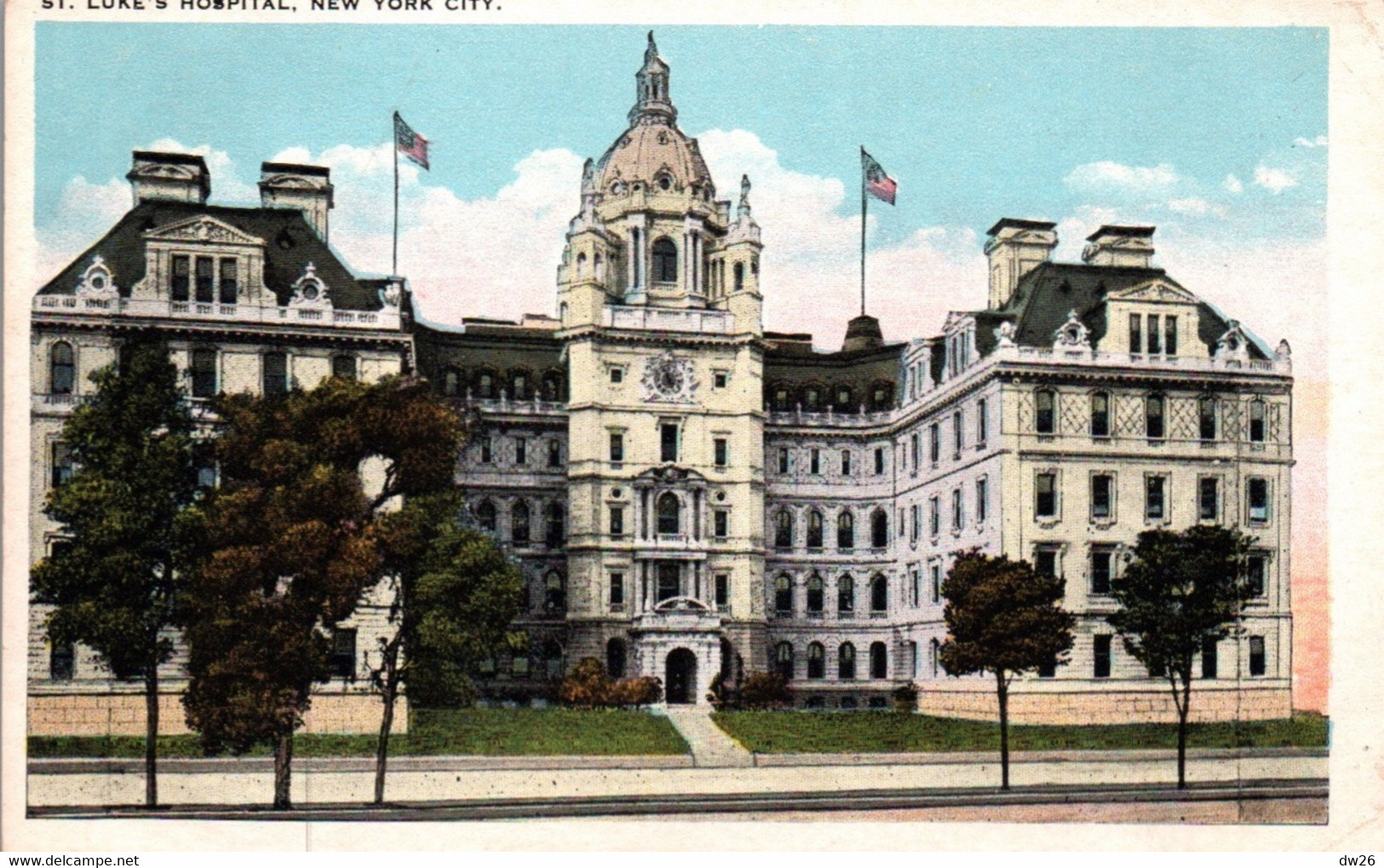 New York City NY - St Luke's Hospital, 113th Street - Pub. By  Manhattan Post Card Co. Non Circulated - Gezondheid & Ziekenhuizen