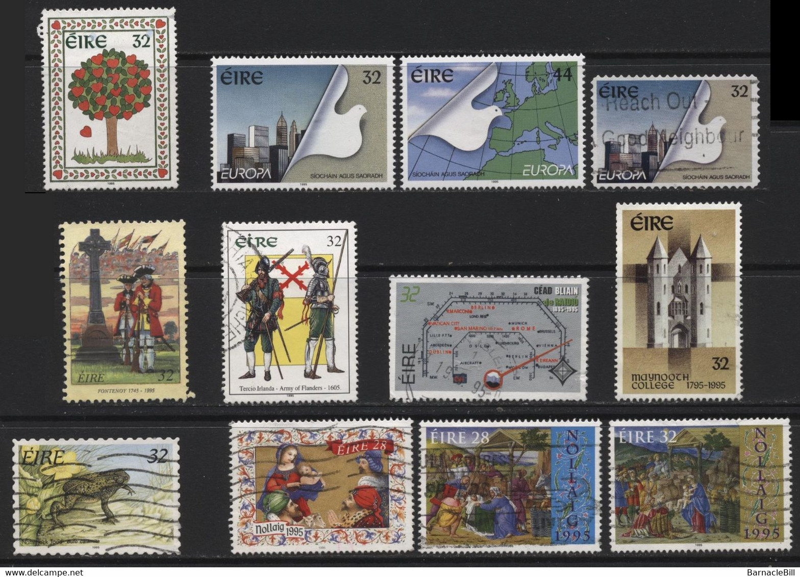 Ireland (37) 1995 Commemoratives. 12 Different Stamps. Mint & Used. Hinged. - Autres & Non Classés