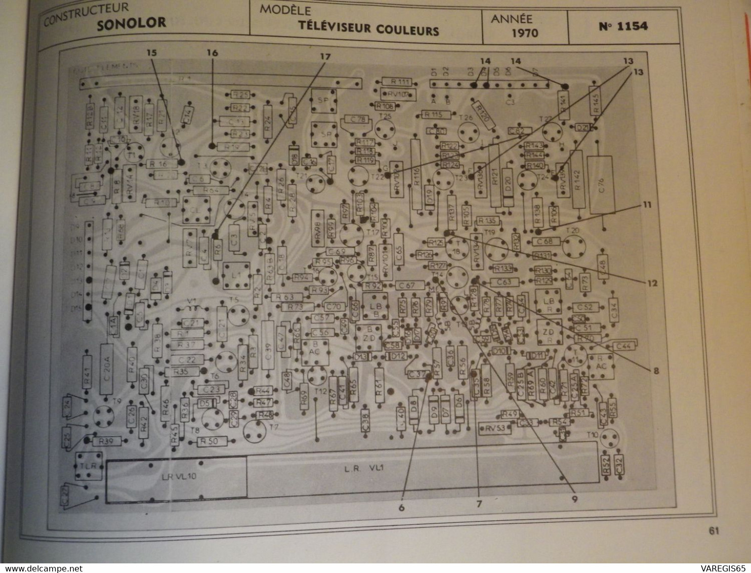 SCHEMATHEQUE 71 TELEVISEURS - W. SOROKINE - EDITION 1971 - SOCIETE DES EDITIONS RADIO PARIS