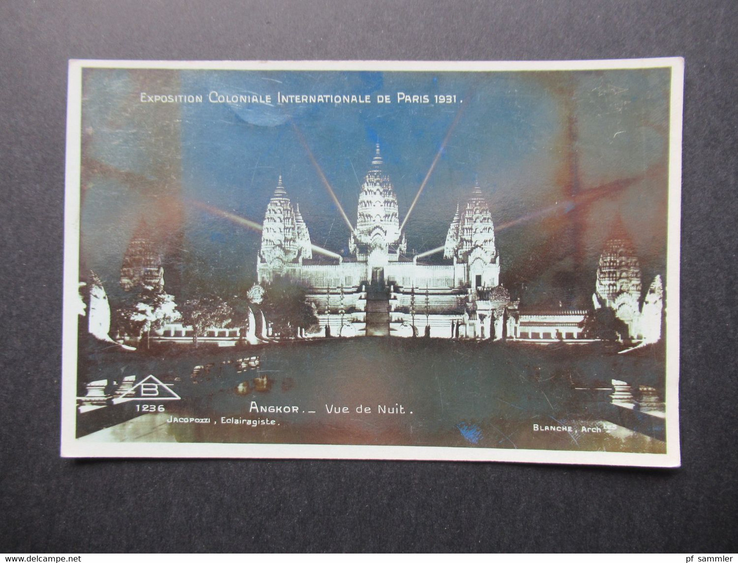 AK Exposition Coloniale Internationale De Paris 1931 Angkor Vue De Nuit Weltausstellung - Tentoonstellingen