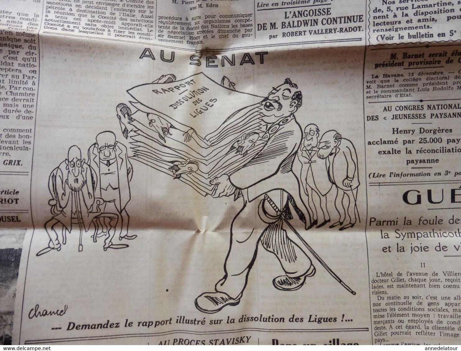 1935 L'AMI DU PEUPLE:  Jeunesse Rouge Féminine ; Dessin Chancel ; Croix De Feu à Mondeville ; Sympathicothérapie ; Etc - Algemene Informatie