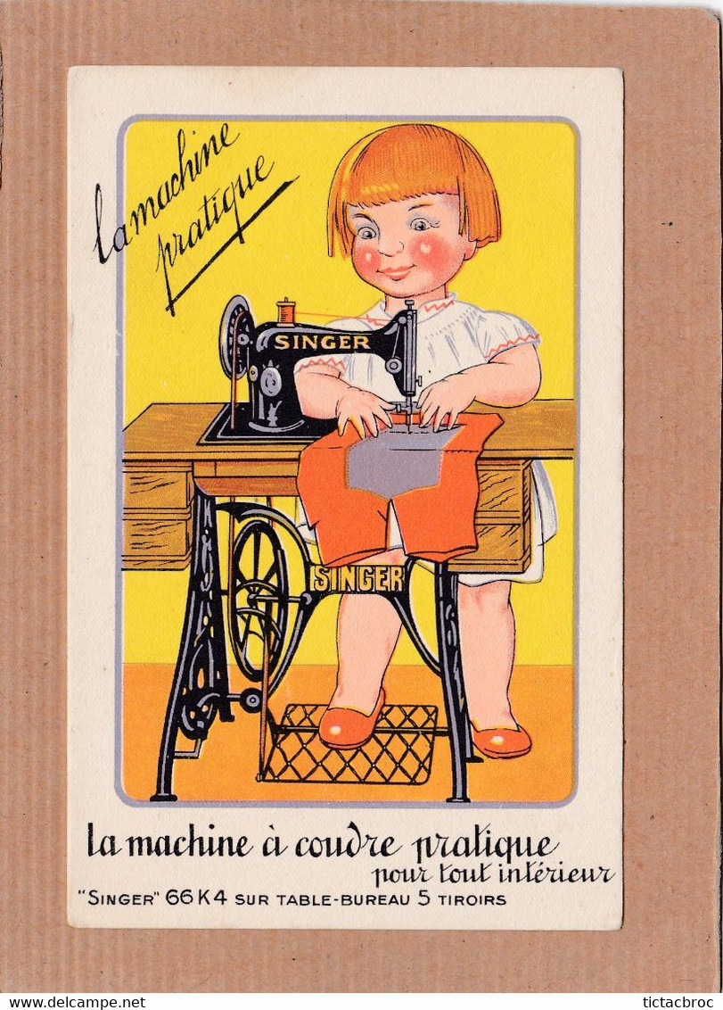 CPA Publicitaire La Machine à Coudre Pratique Singer 66K4 Saumur - Advertising