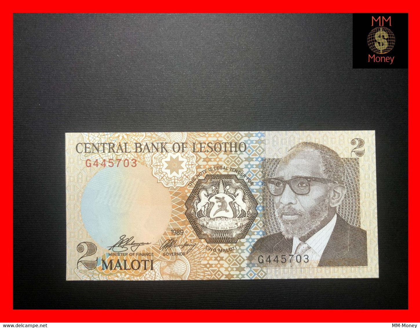 LESOTHO  2 Maloti  1989  P. 9   UNC - Lesoto