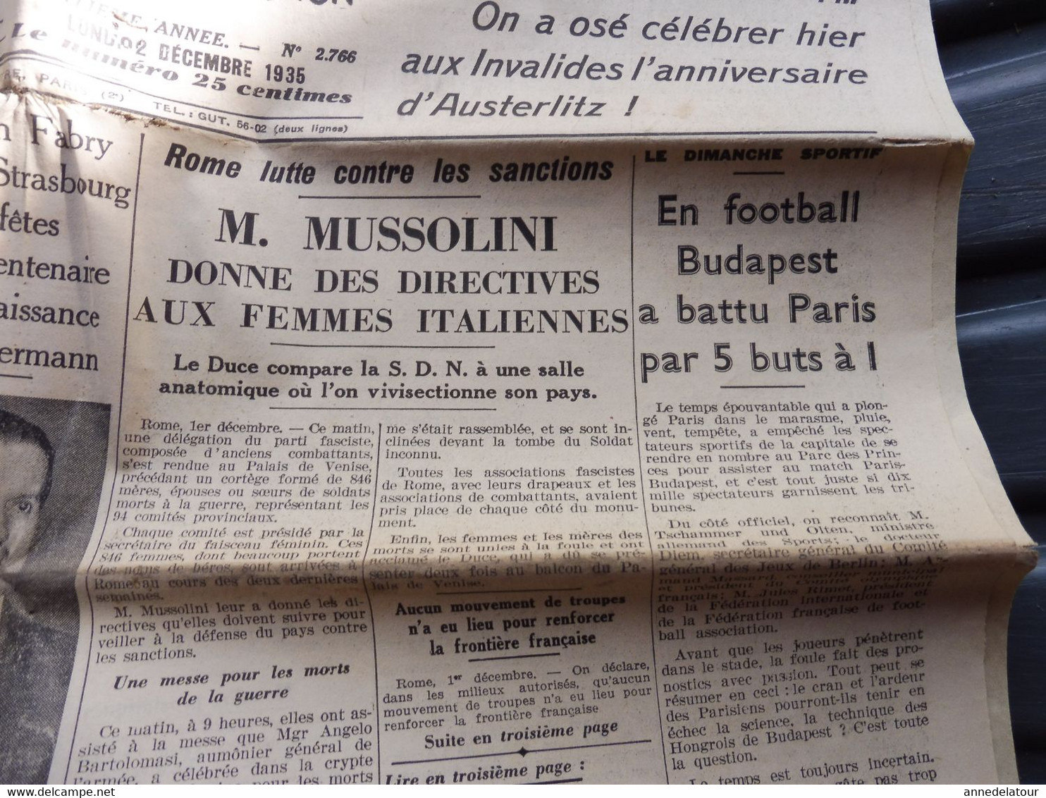 1935 L'AMI DU PEUPLE: Mussolini ; Mark Twain ; Dessin De Chancel ; Le Japon (Japan) Se Prépare à La Guerre ; Etc - Informations Générales