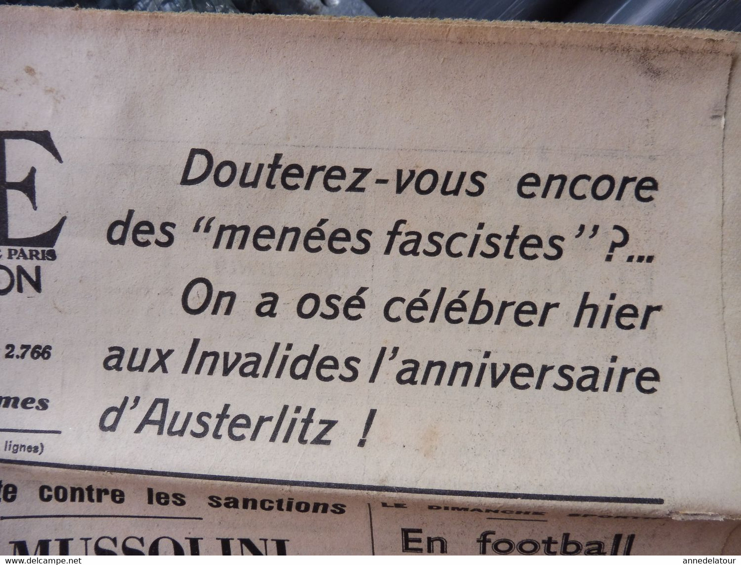 1935 L'AMI DU PEUPLE: Mussolini ; Mark Twain ; Dessin De Chancel ; Le Japon (Japan) Se Prépare à La Guerre ; Etc - Informations Générales