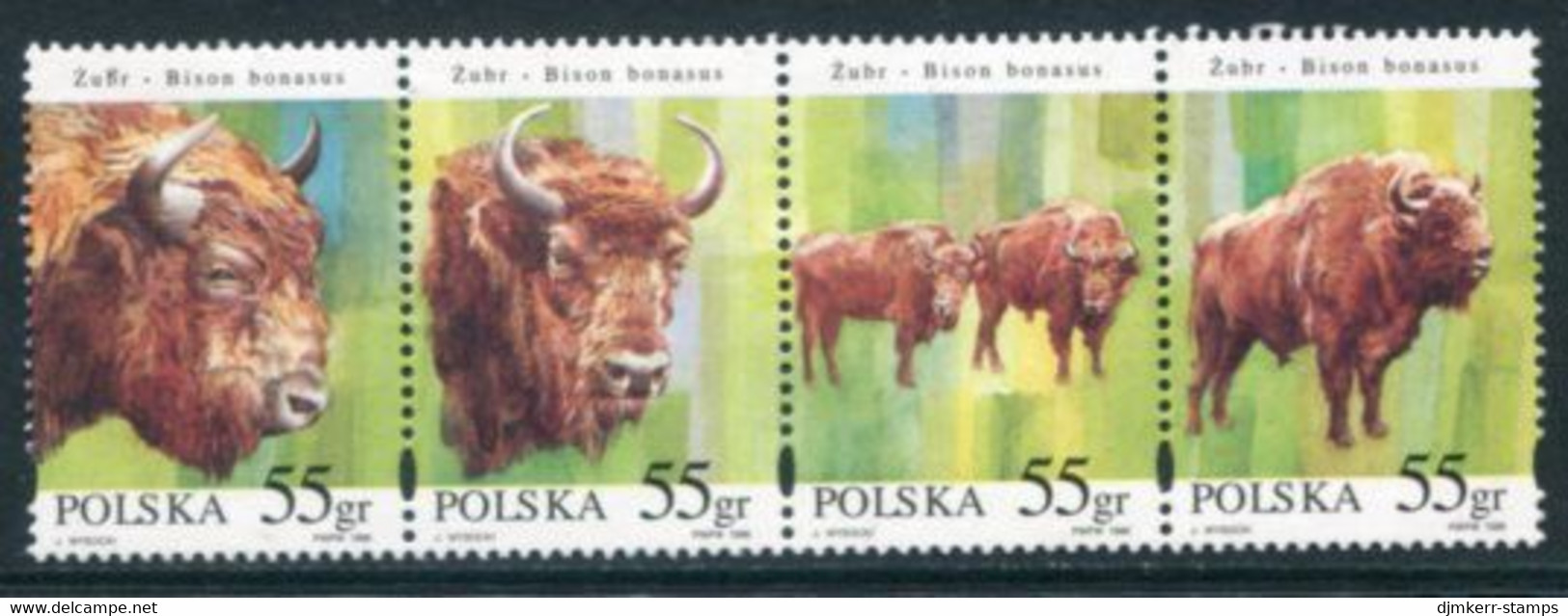 POLAND 1996 European Bison MNH / **  Michel 3629-32 - Unused Stamps